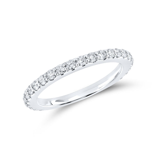 14KT White Gold 0.49 ctw Diamond Band