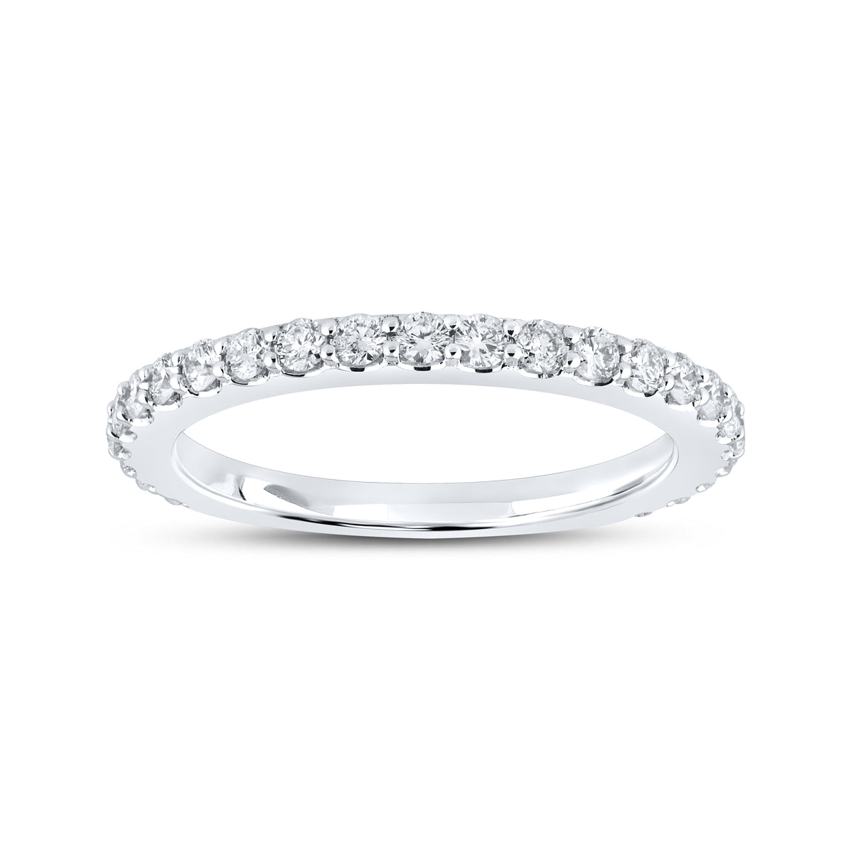 14KT White Gold 0.49 ctw Diamond Band