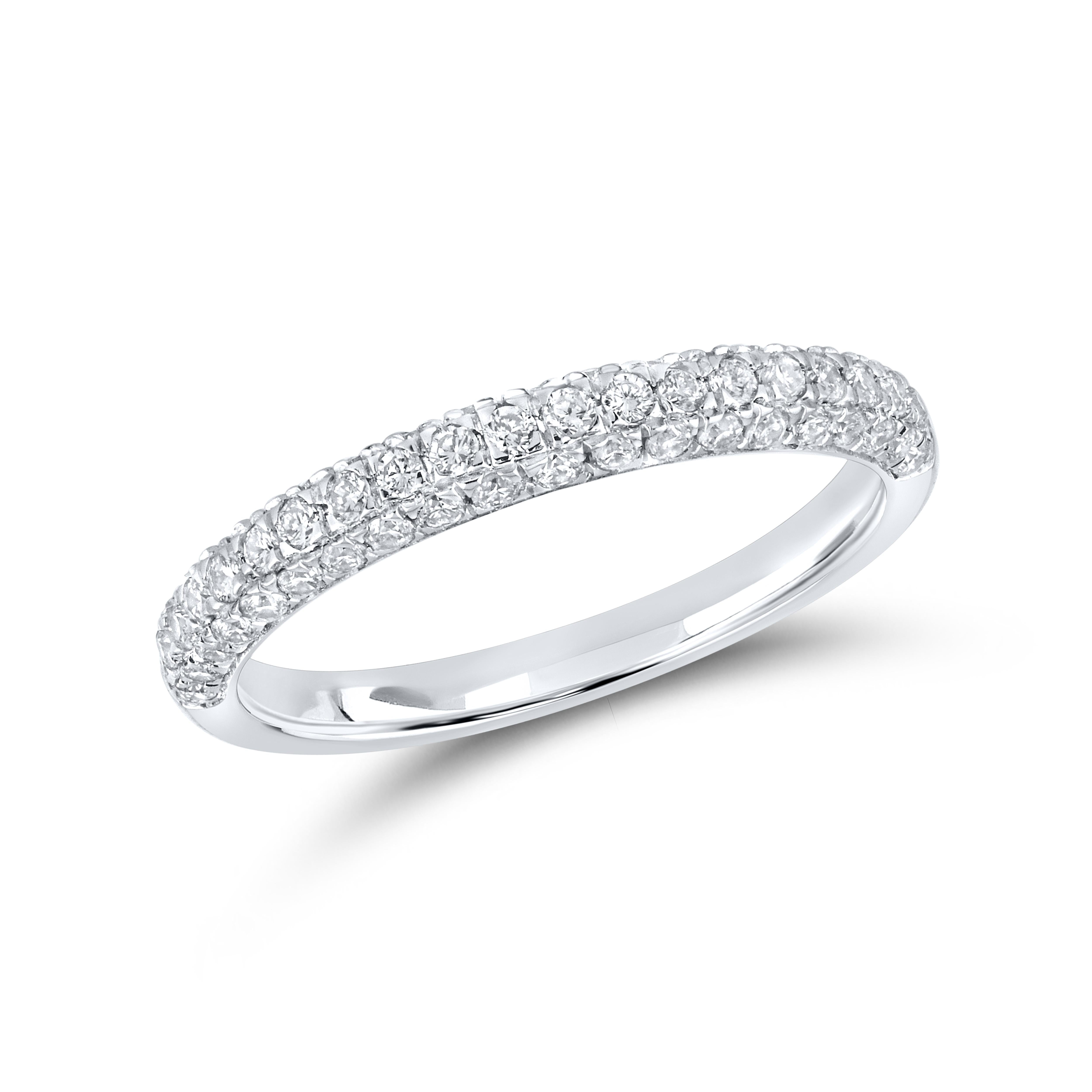 10KT White Gold 0.50 CTW Ladies Natural Diamond band