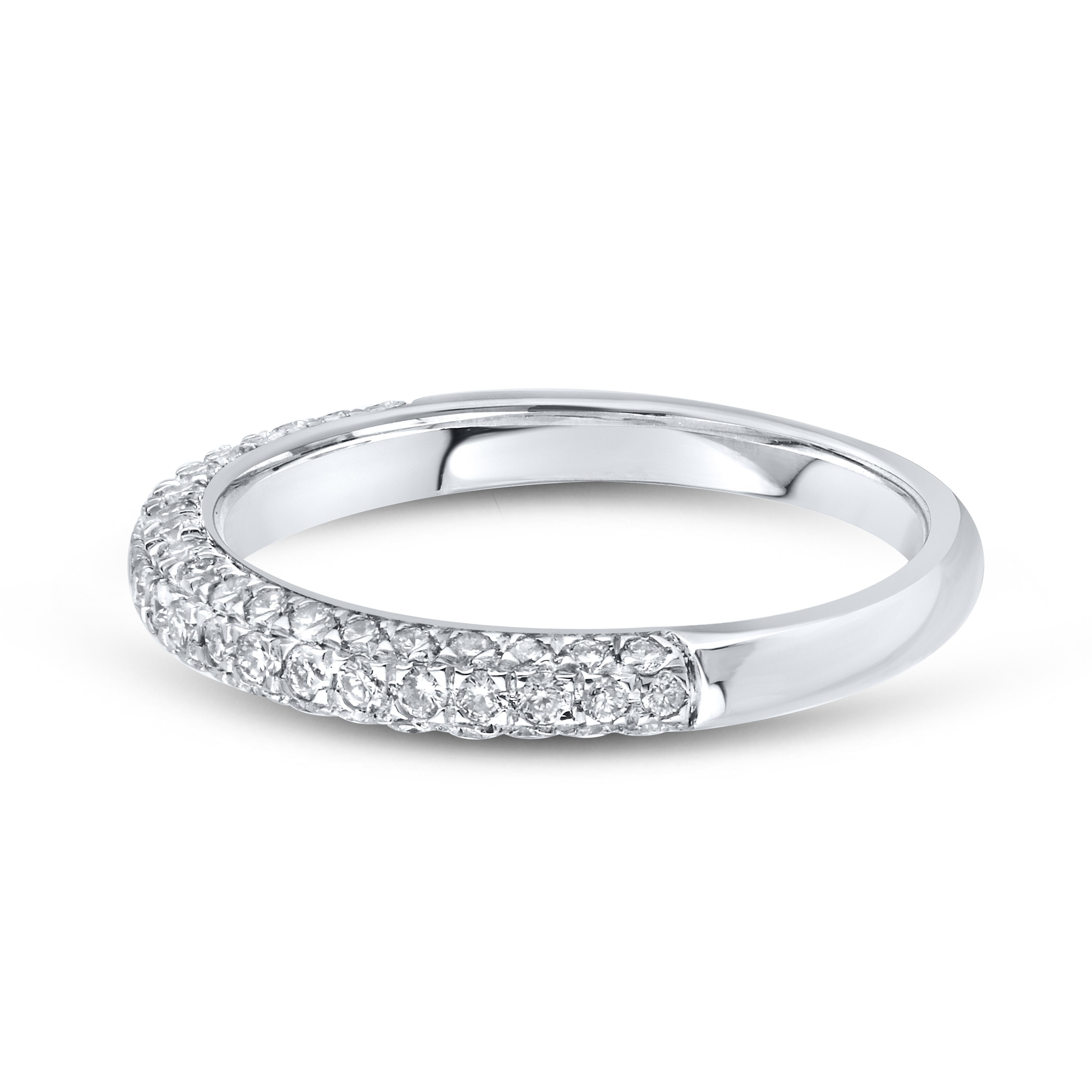 14KT White Gold 0.50 CTW Ladies Natural Diamond band