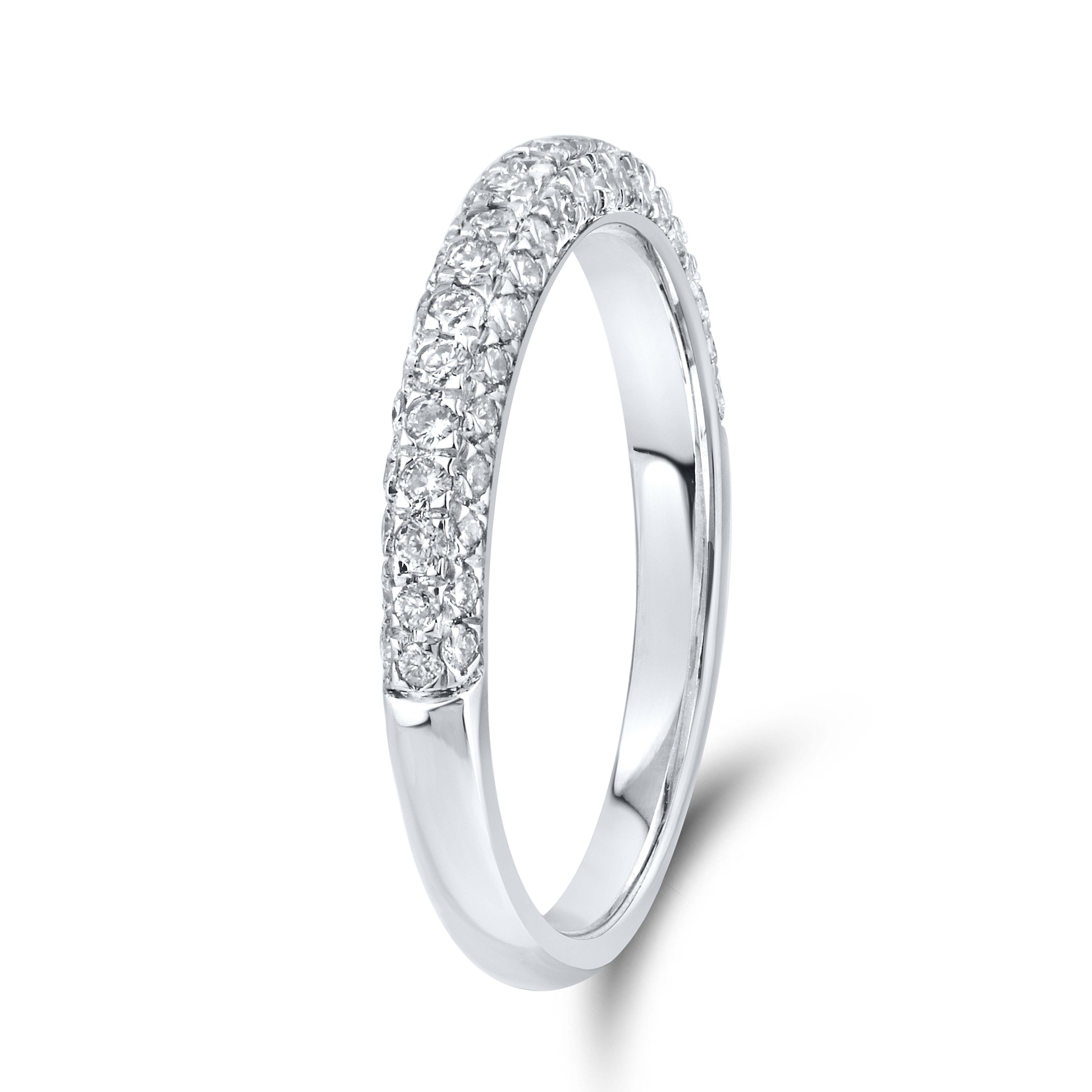 14KT White Gold 0.50 CTW Ladies Natural Diamond band