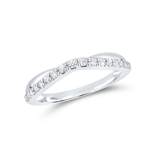 10k White Gold 0.25 ctw Diamond band