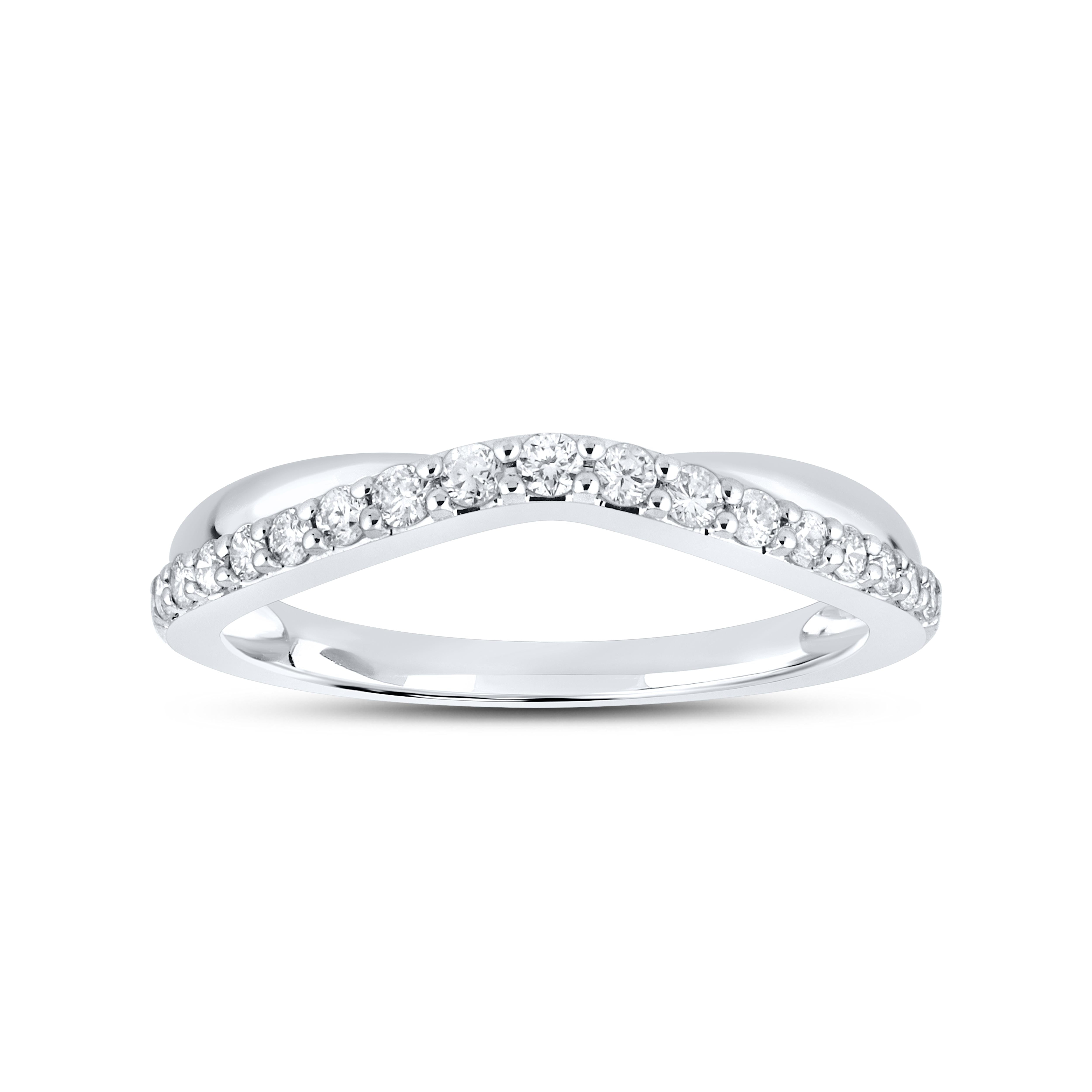 10kt White Gold 0.26 ctw Diamond Ladies band