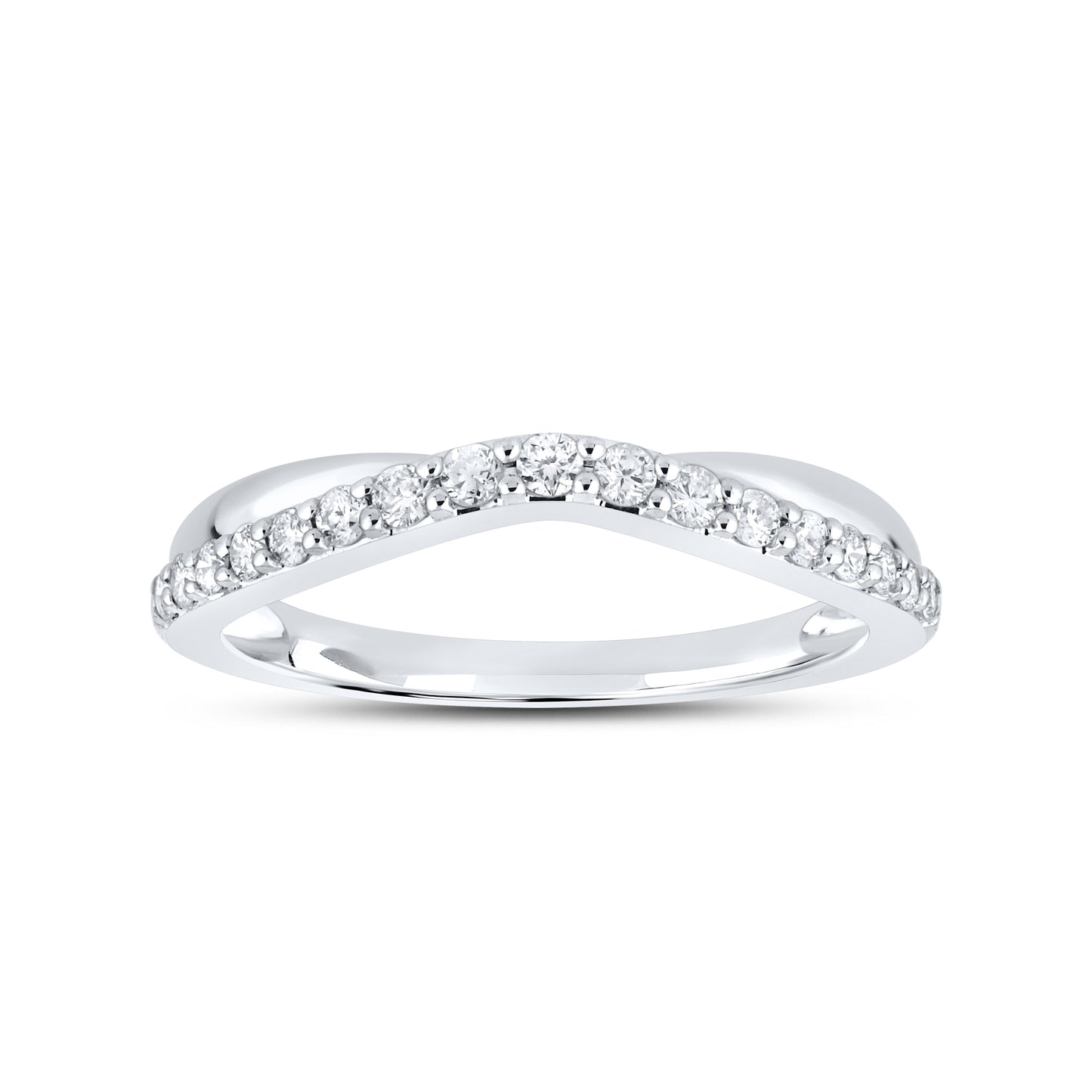 10k White Gold 0.25 ctw Diamond band