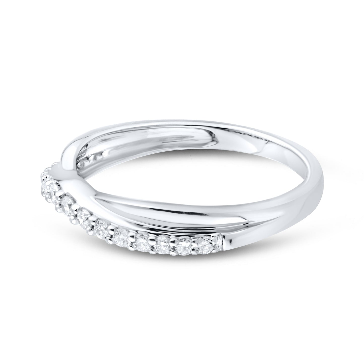 10k White Gold 0.25 ctw Diamond band