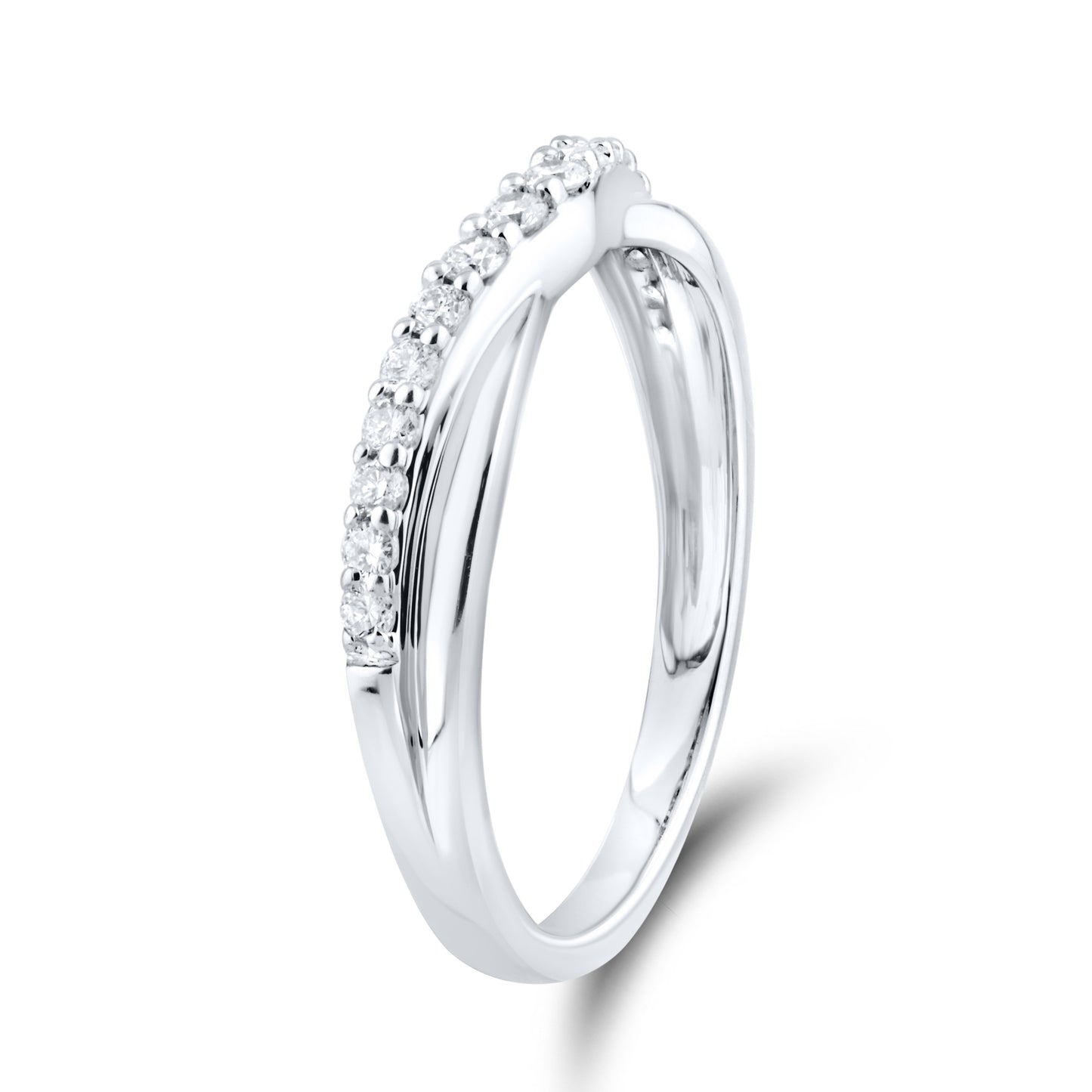 10k White Gold 0.25 ctw Diamond band