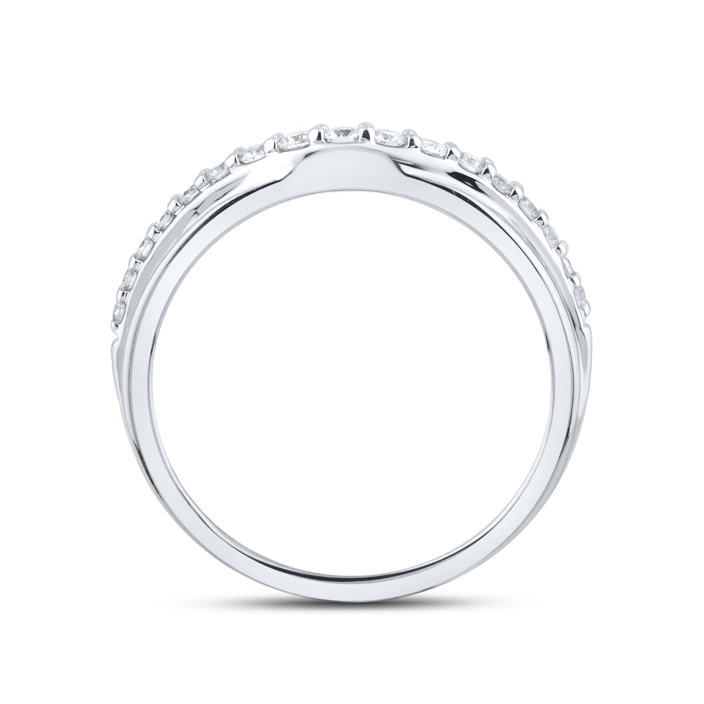 10k White Gold 0.25 ctw Diamond band