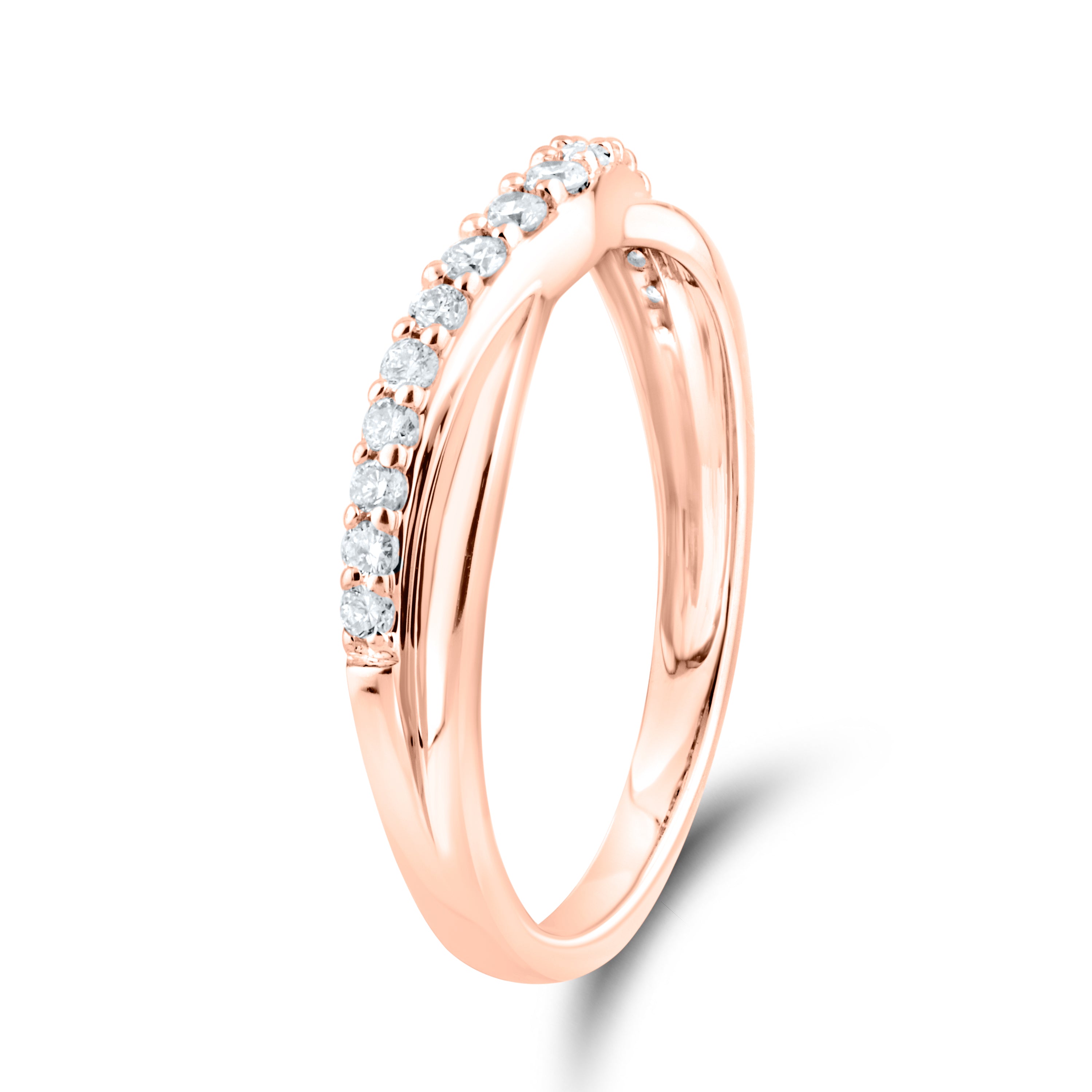 10kt Rose Gold 0.25 ctw Diamond Ladies band