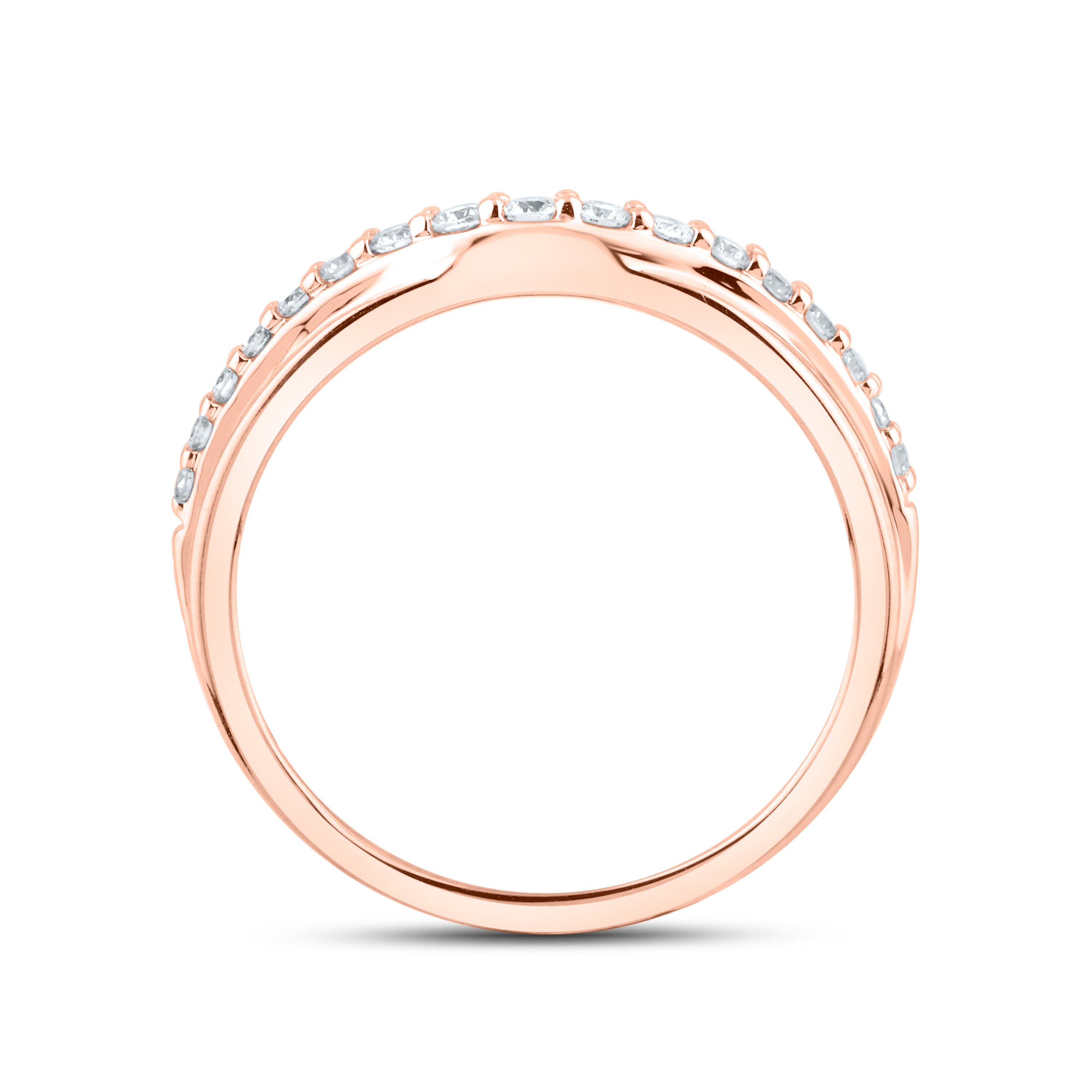 10kt Rose Gold 0.25 ctw Diamond Ladies band