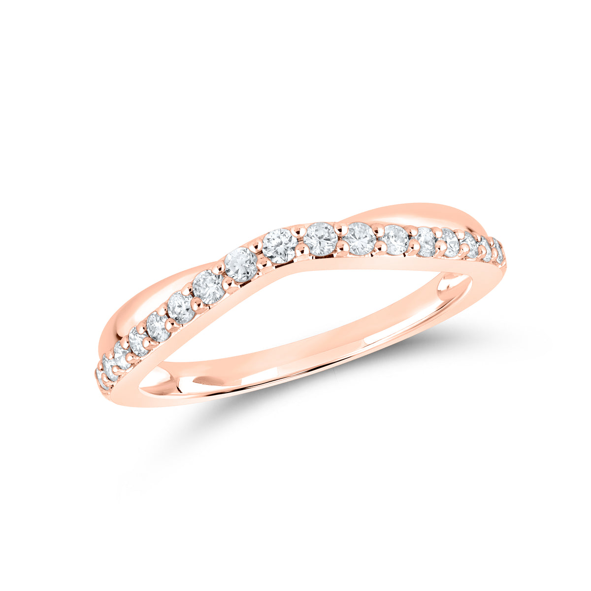 10kt Rose Gold 0.25 ctw Diamond Ladies band