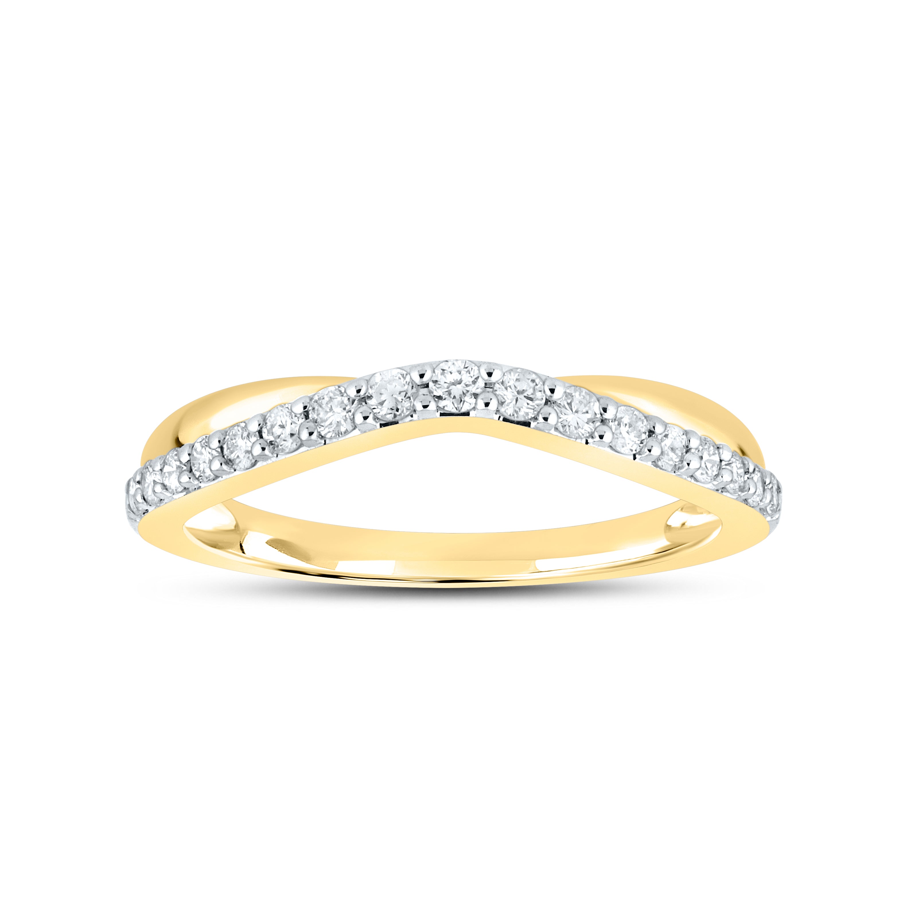 10kt Yellow Gold 0.25 ctw Diamond Ladies band