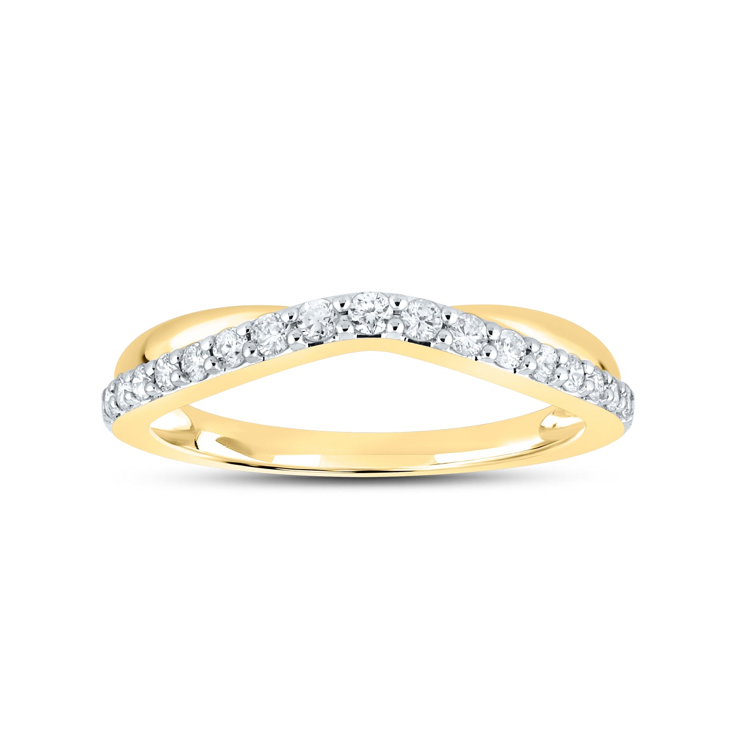 14kt Yellow Gold 0.25 ctw Lab Diamond Ladies band