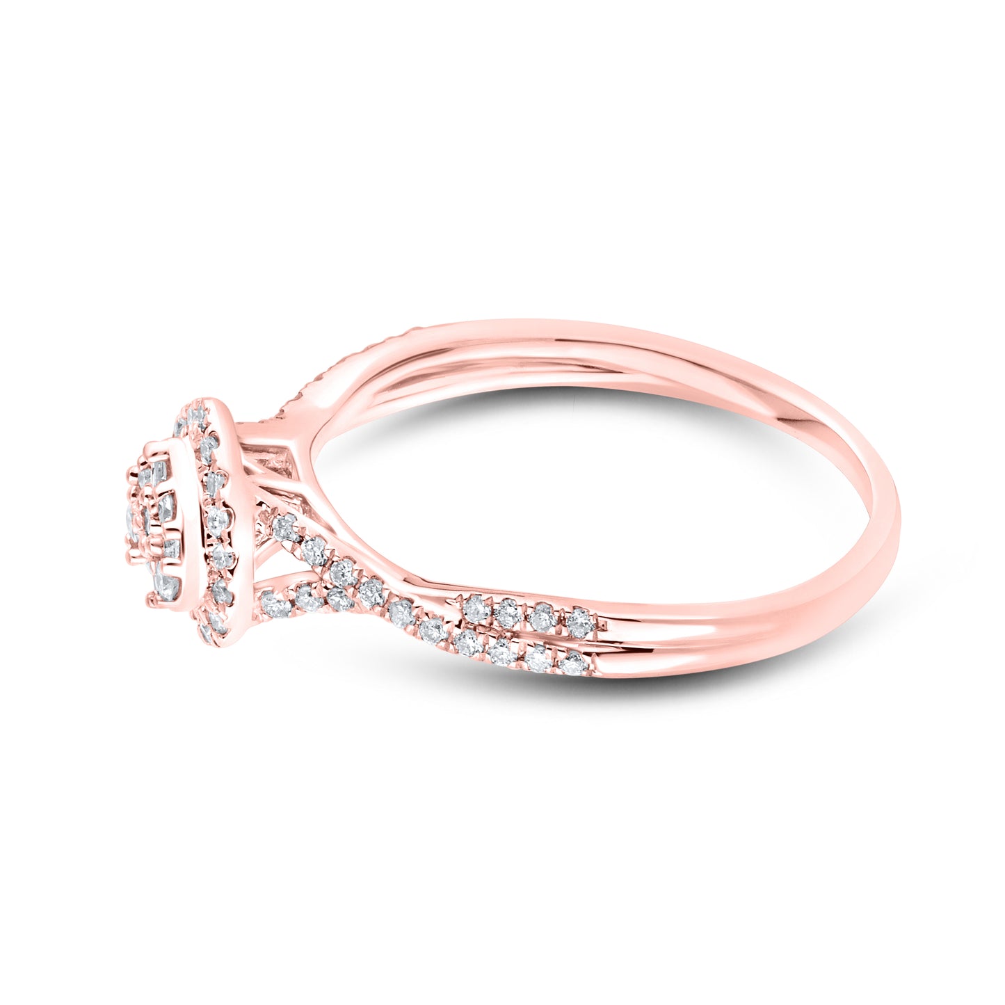 14kt Rose Gold 0.23 CTW  Diamond Heart ring