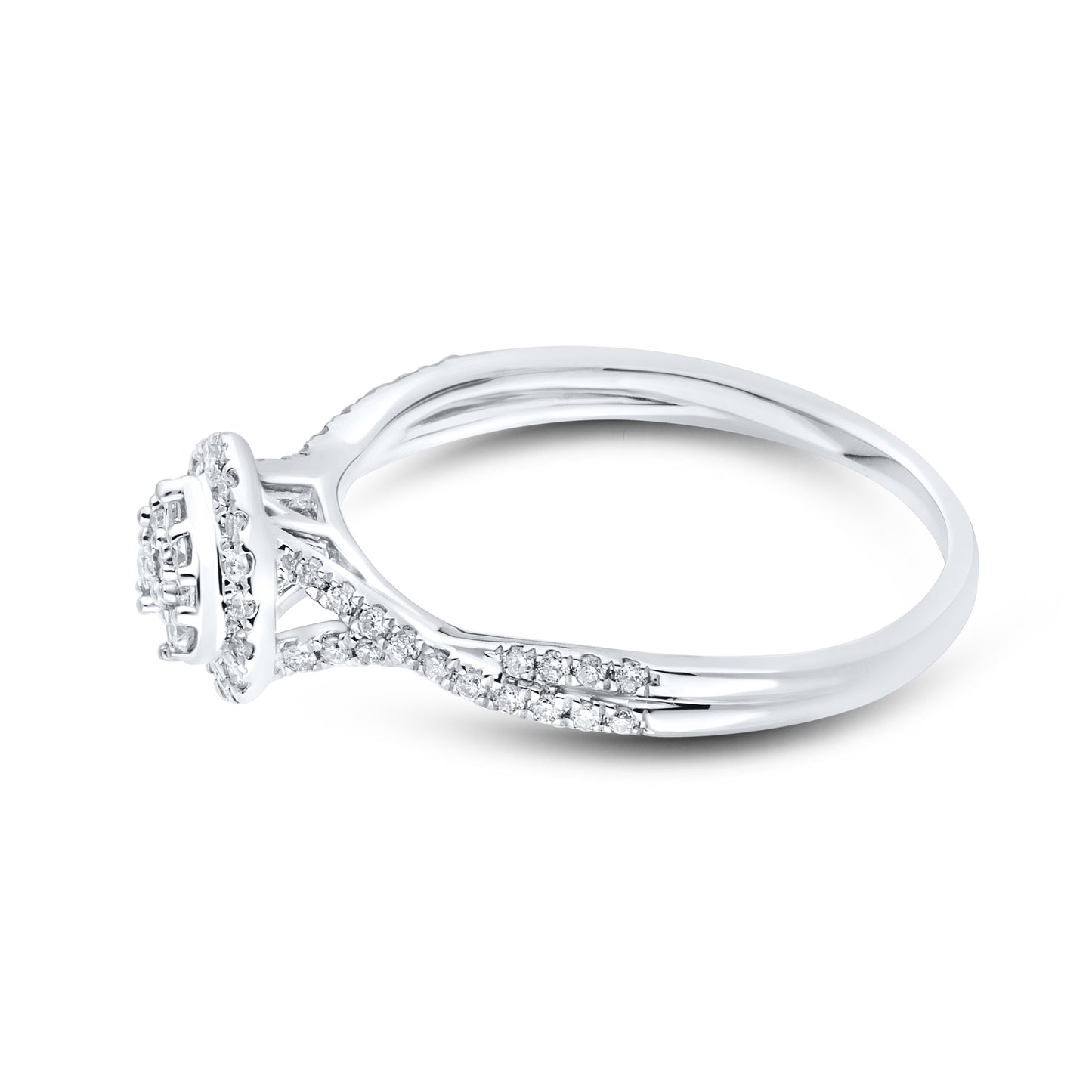 14kt White Gold 0.24 CTW  Diamond Heart ring