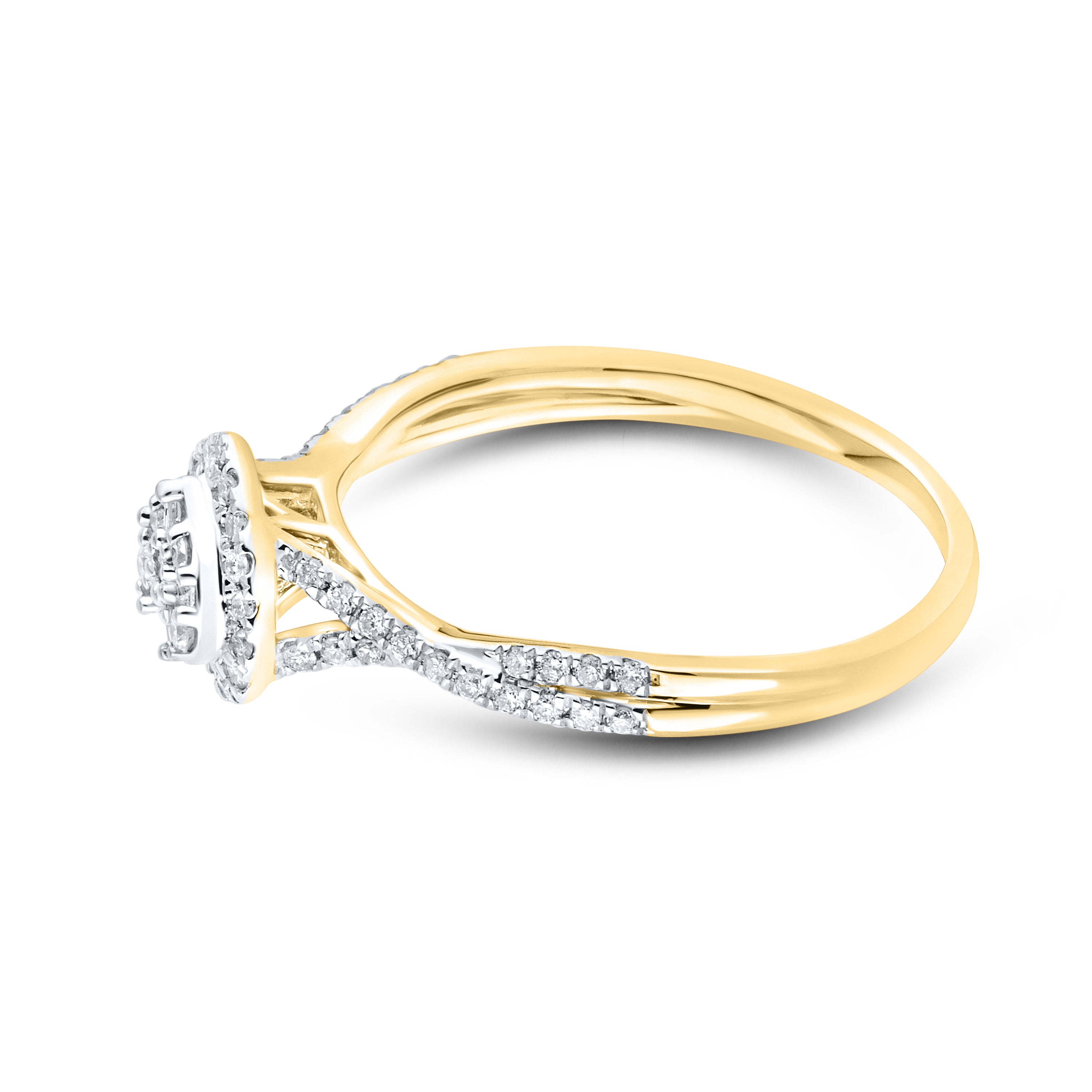 14kt Yellow Gold 0.24 CTW  Diamond Heart ring