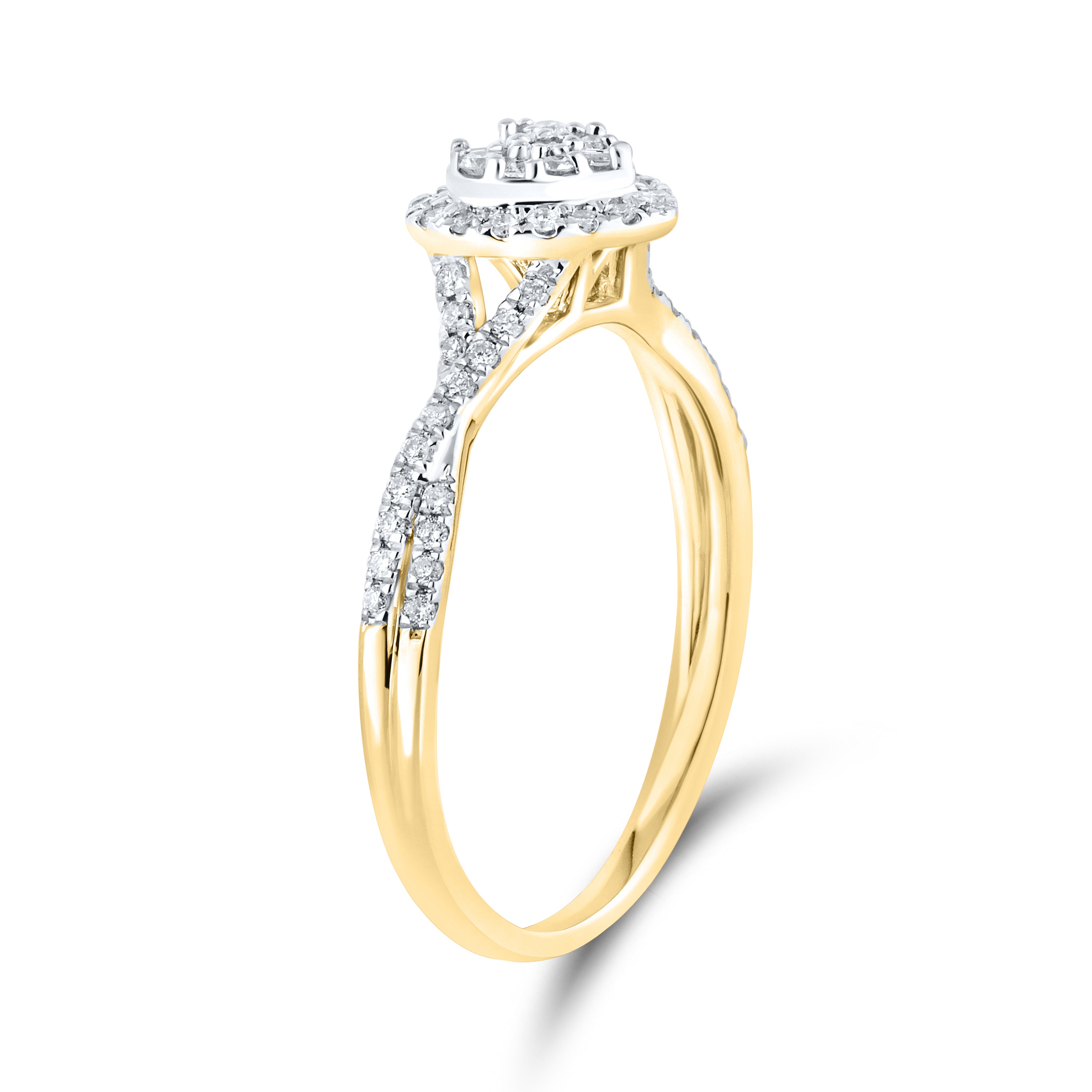 14kt Yellow Gold 0.24 CTW  Diamond Heart ring