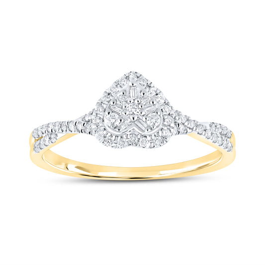 14kt Yellow Gold 0.24 CTW  Diamond Heart ring