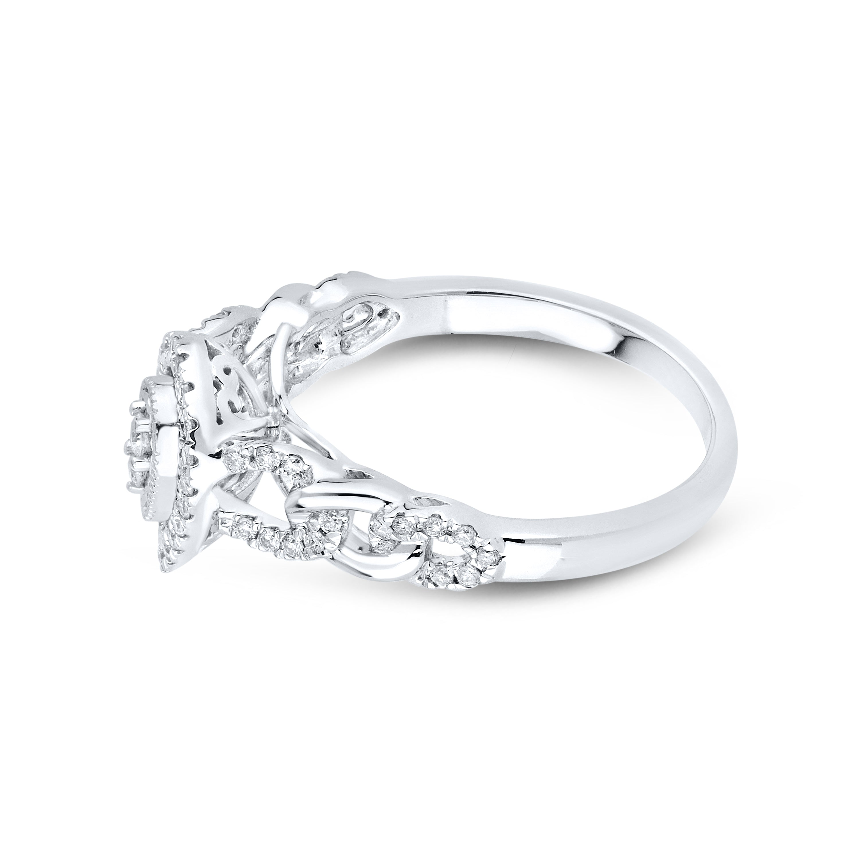 10kt White Gold 0.25 CTW Natural Diamond Promise Ring