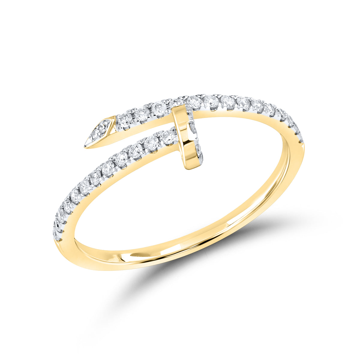 14K YELLOW GOLD NATURAL DIAMOND BAND 0.25 CTW