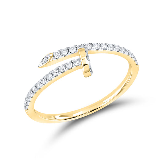 14K YELLOW GOLD NATURAL DIAMOND BAND 0.25 CTW