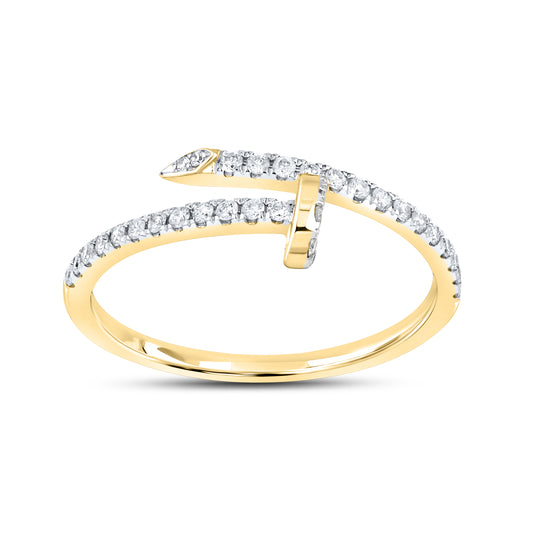 14K YELLOW GOLD NATURAL DIAMOND BAND 0.25 CTW