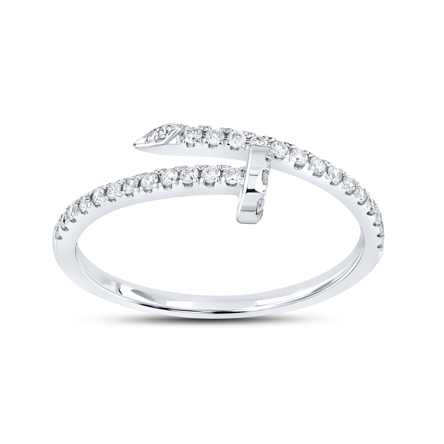 14K WHITE GOLD NATURAL DIAMOND BAND 0.25 CTW