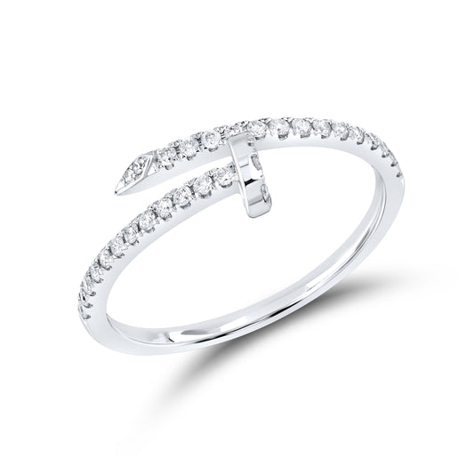 14K WHITE GOLD NATURAL DIAMOND BAND 0.25 CTW