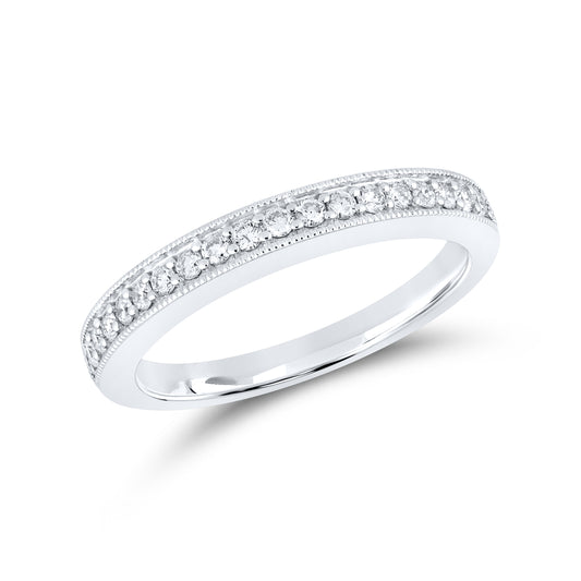 10KT White Gold 0.24 CTW Ladies Natural Diamond band