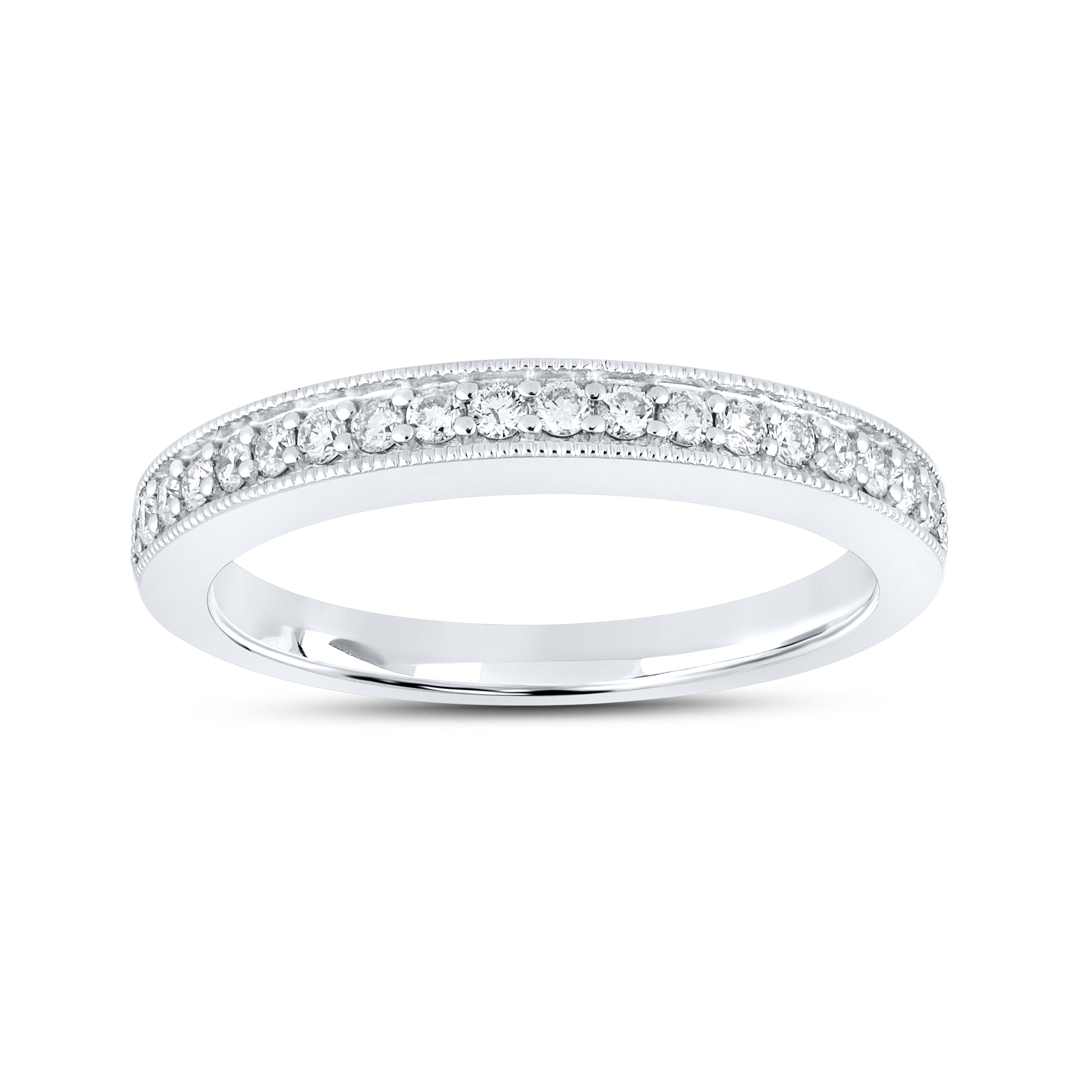 10KT White Gold 0.24 CTW Ladies Natural Diamond band
