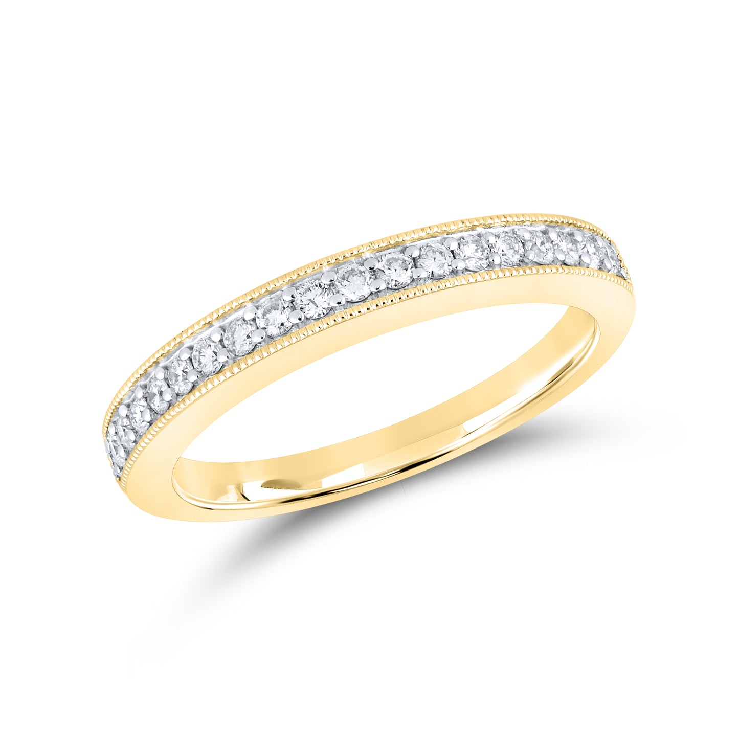10KT Yellow Gold 0.24 CTW Ladies Natural Diamond band