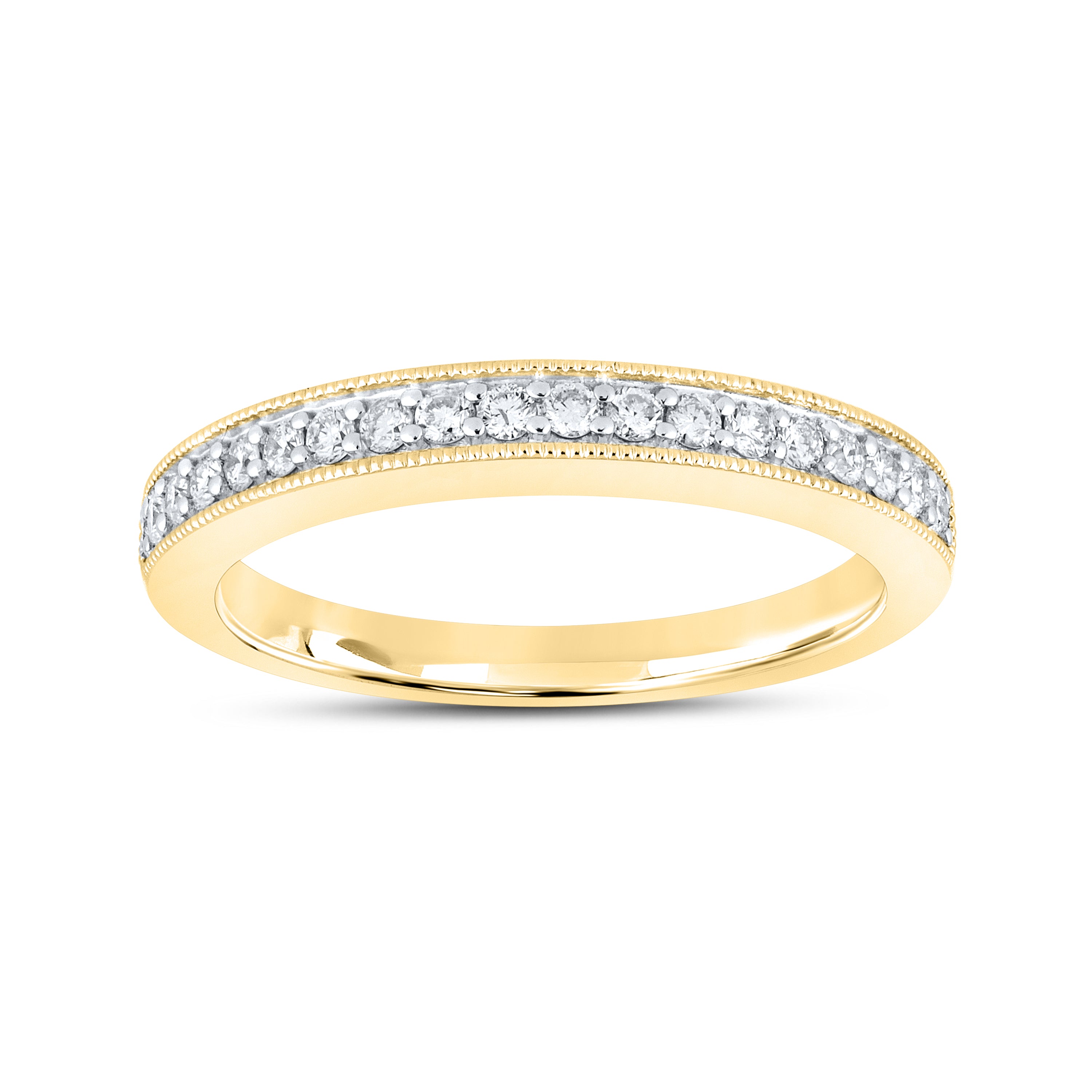 10KT Yellow Gold 0.24 CTW Ladies Natural Diamond band