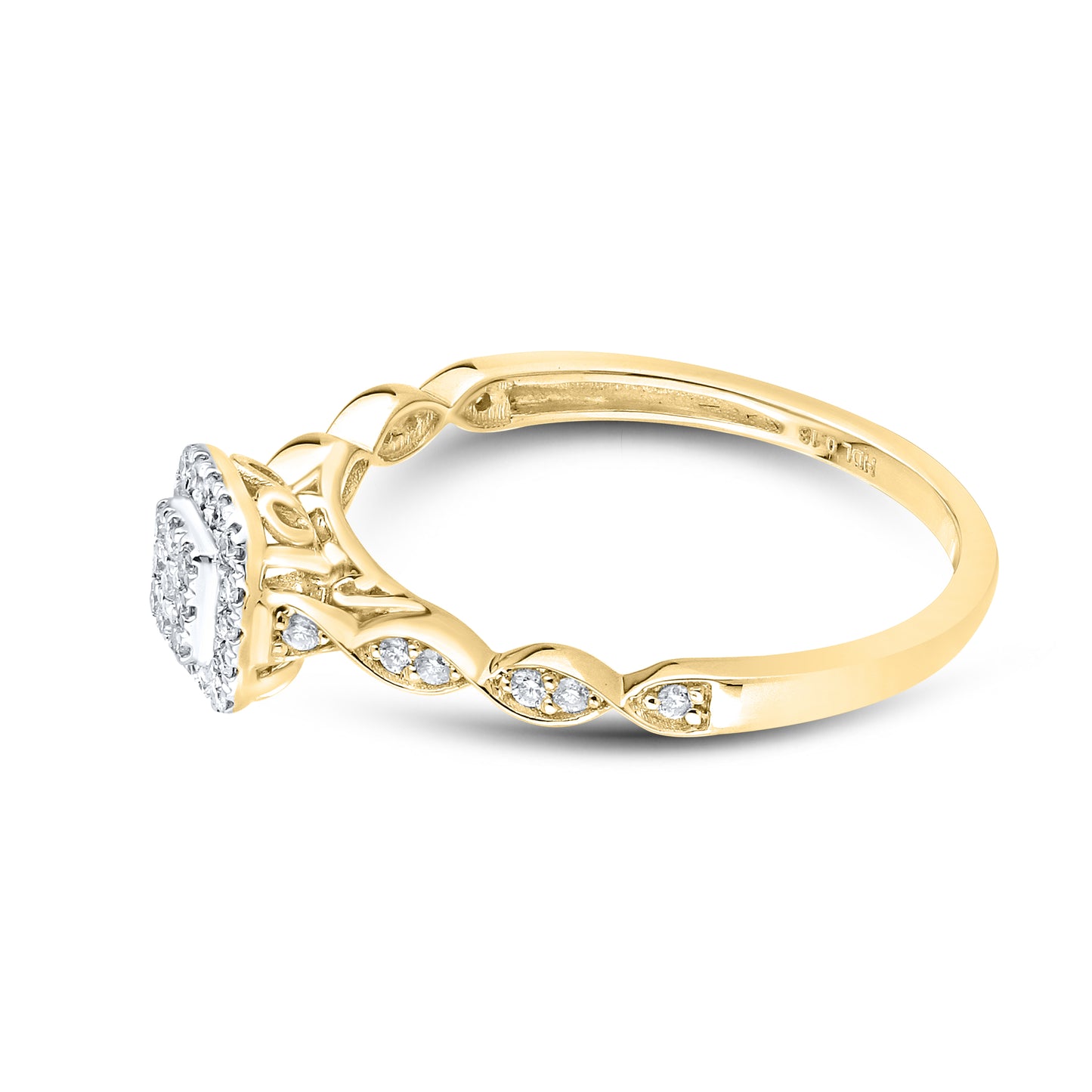 14kt white & Yellow gold 0.18 CTW Fashion Diamond ring