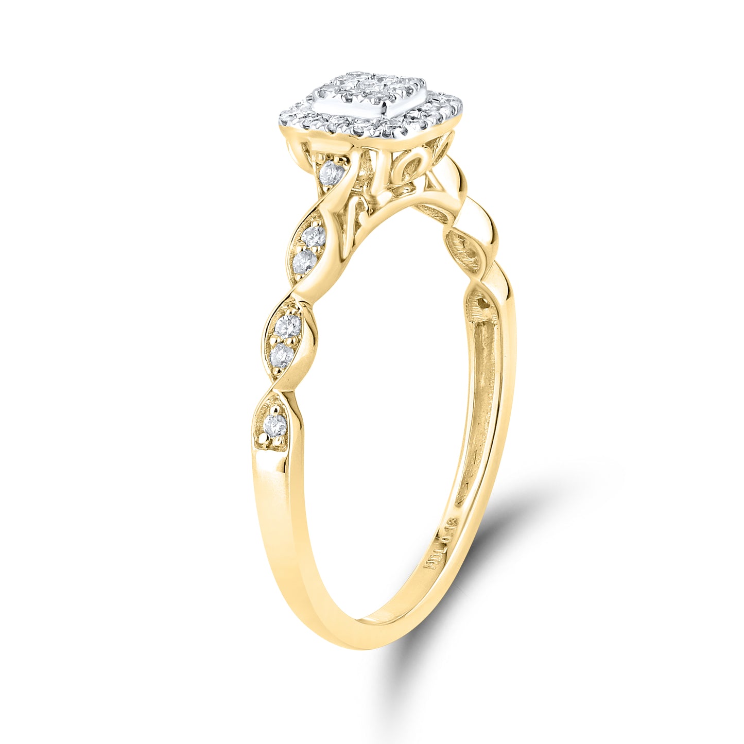 14kt white & Yellow gold 0.18 CTW Fashion Diamond ring