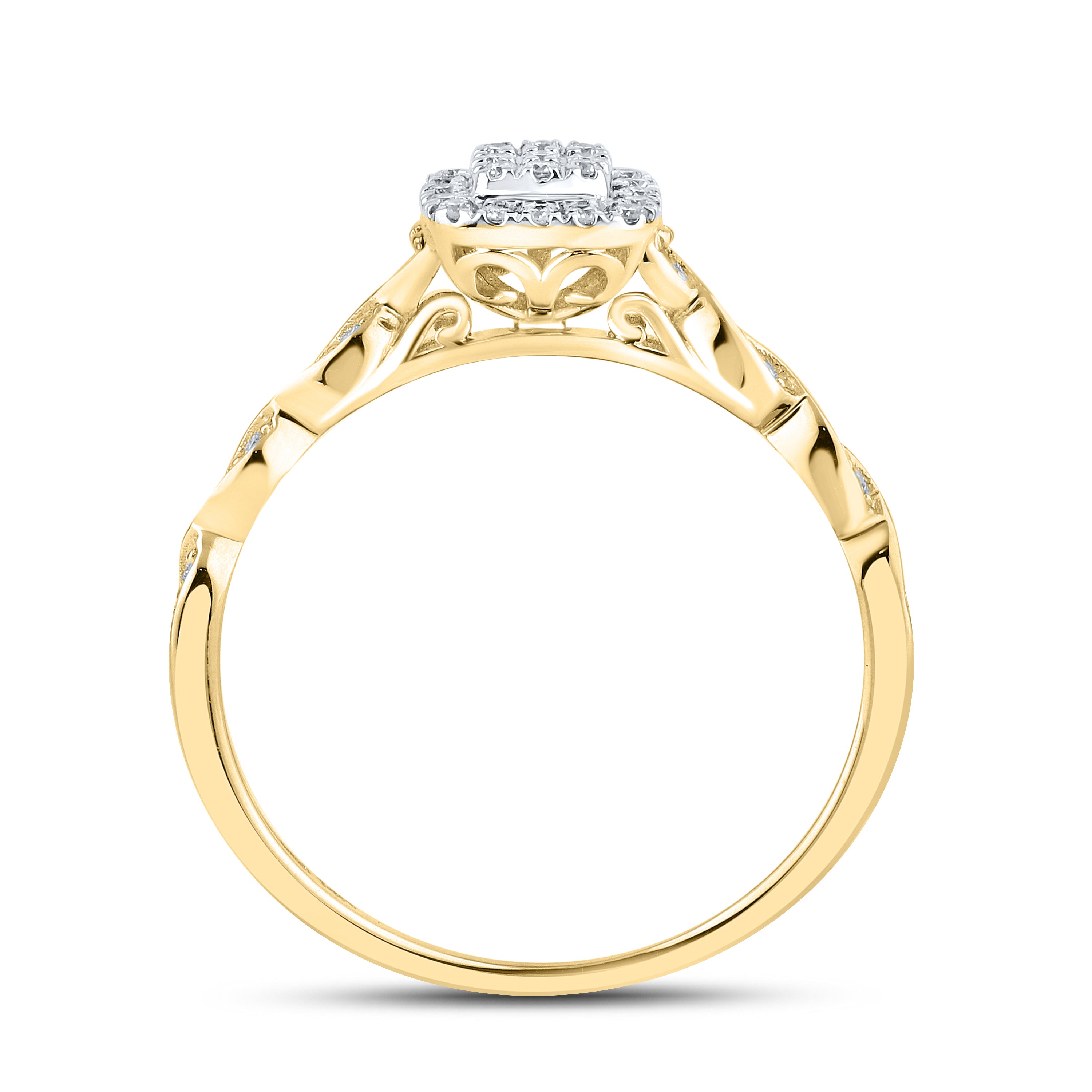 14kt white & Yellow gold 0.18 CTW Fashion Diamond ring