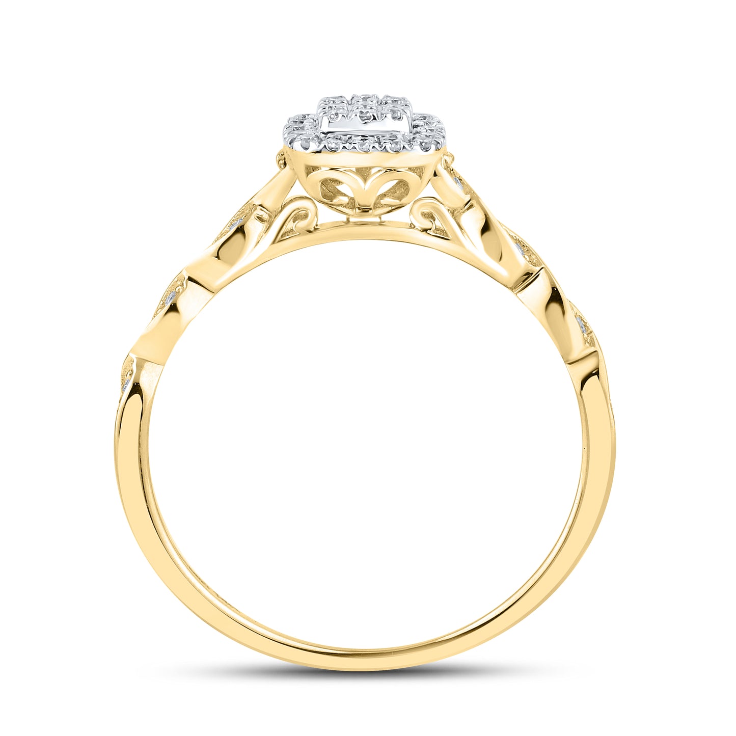 14kt white & Yellow gold 0.18 CTW Fashion Diamond ring