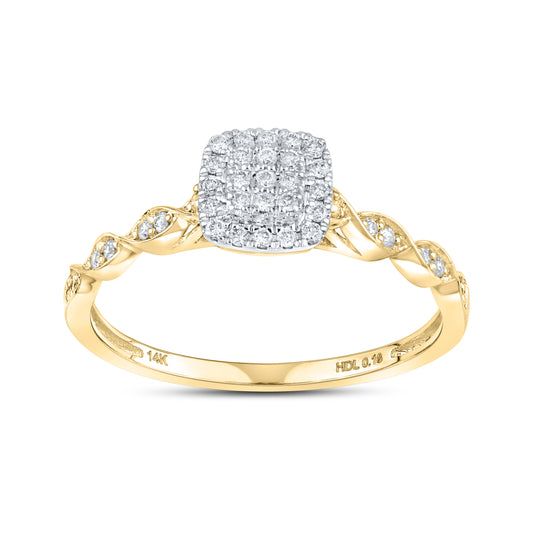 14kt white & Yellow gold 0.18 CTW Fashion Diamond ring