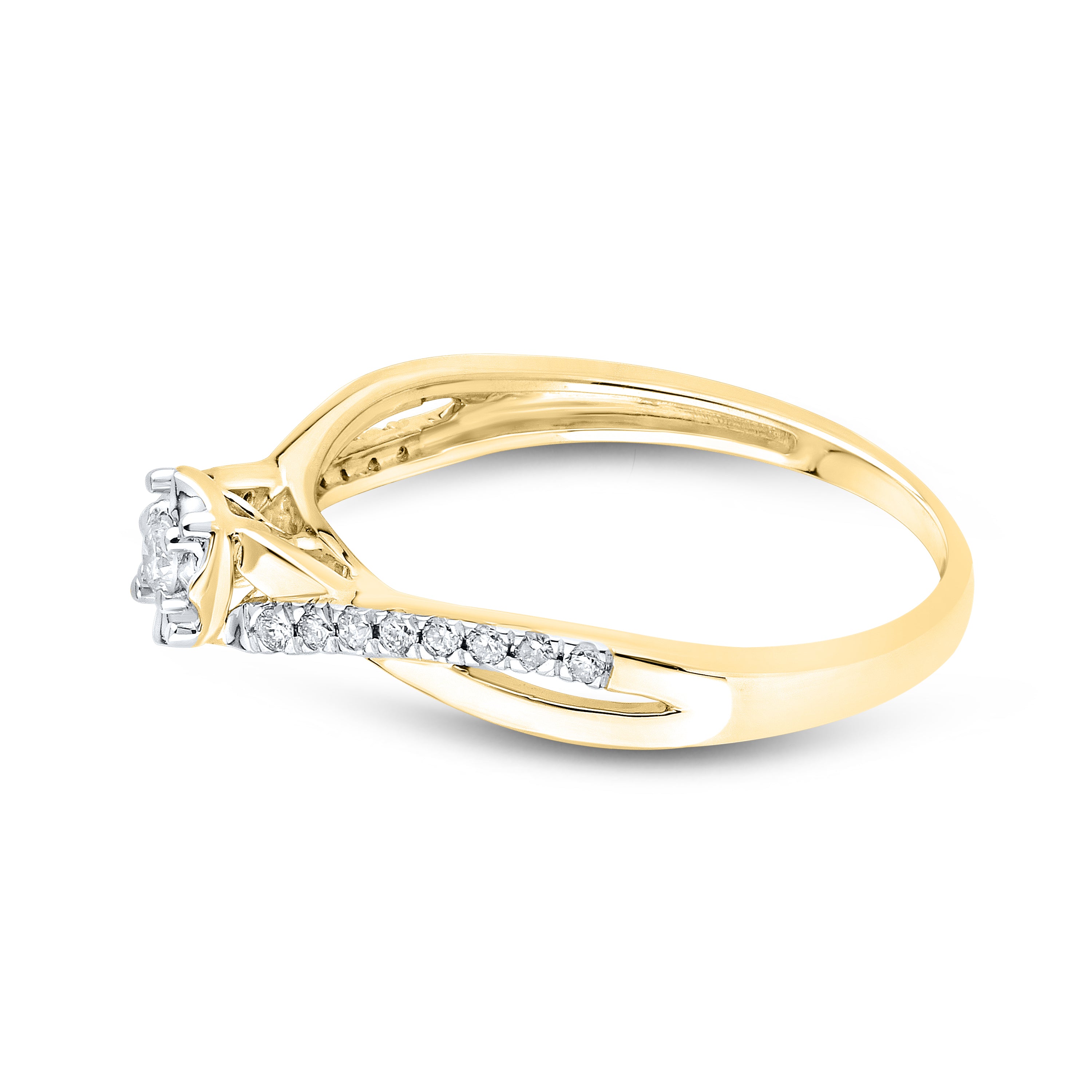 10kt Yellow gold 0.17 CTW Fashion Diamond ring