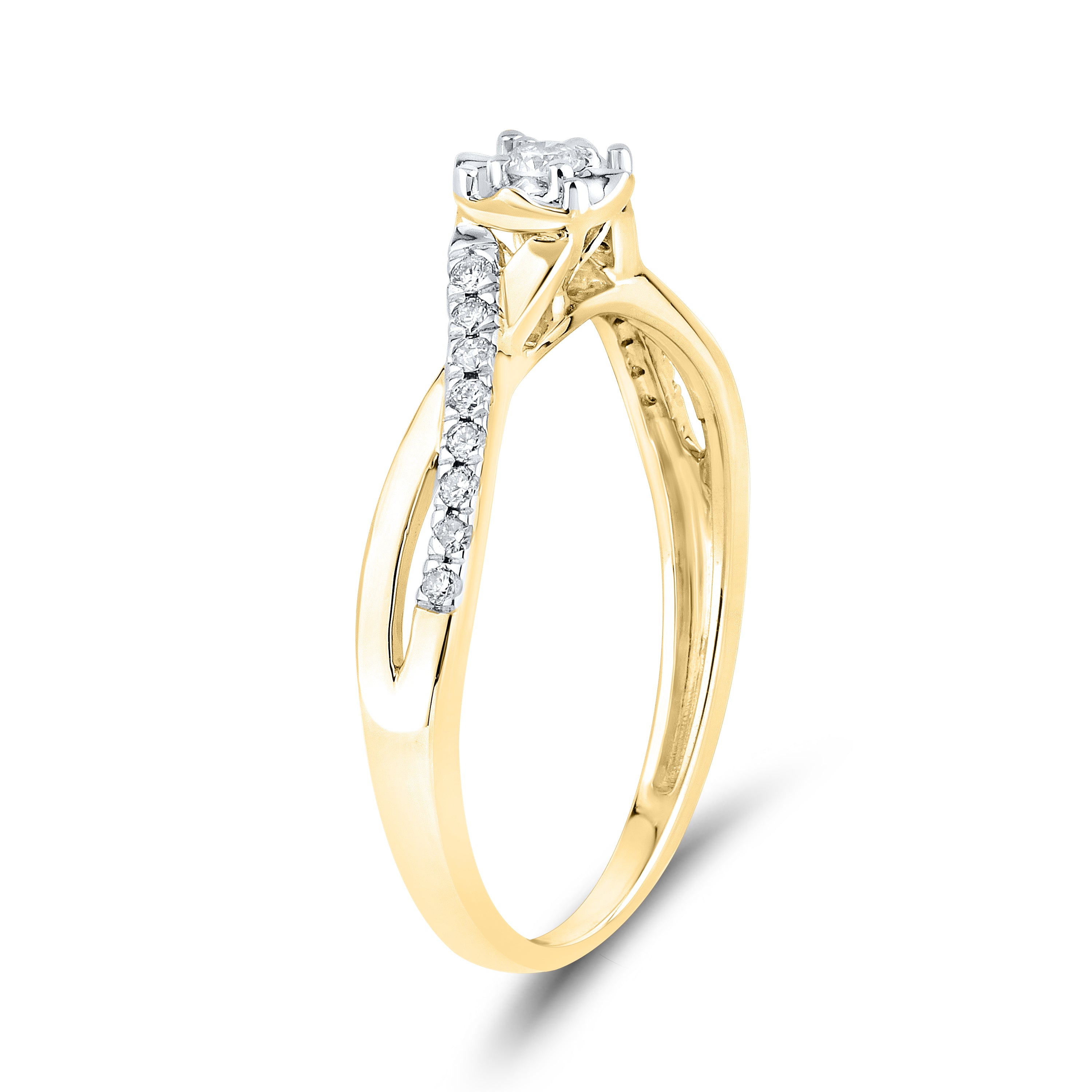 10kt Yellow gold 0.17 CTW Fashion Diamond ring