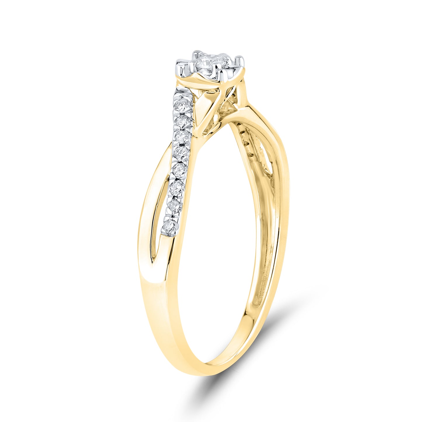 10kt Yellow gold 0.17 CTW Fashion Diamond ring