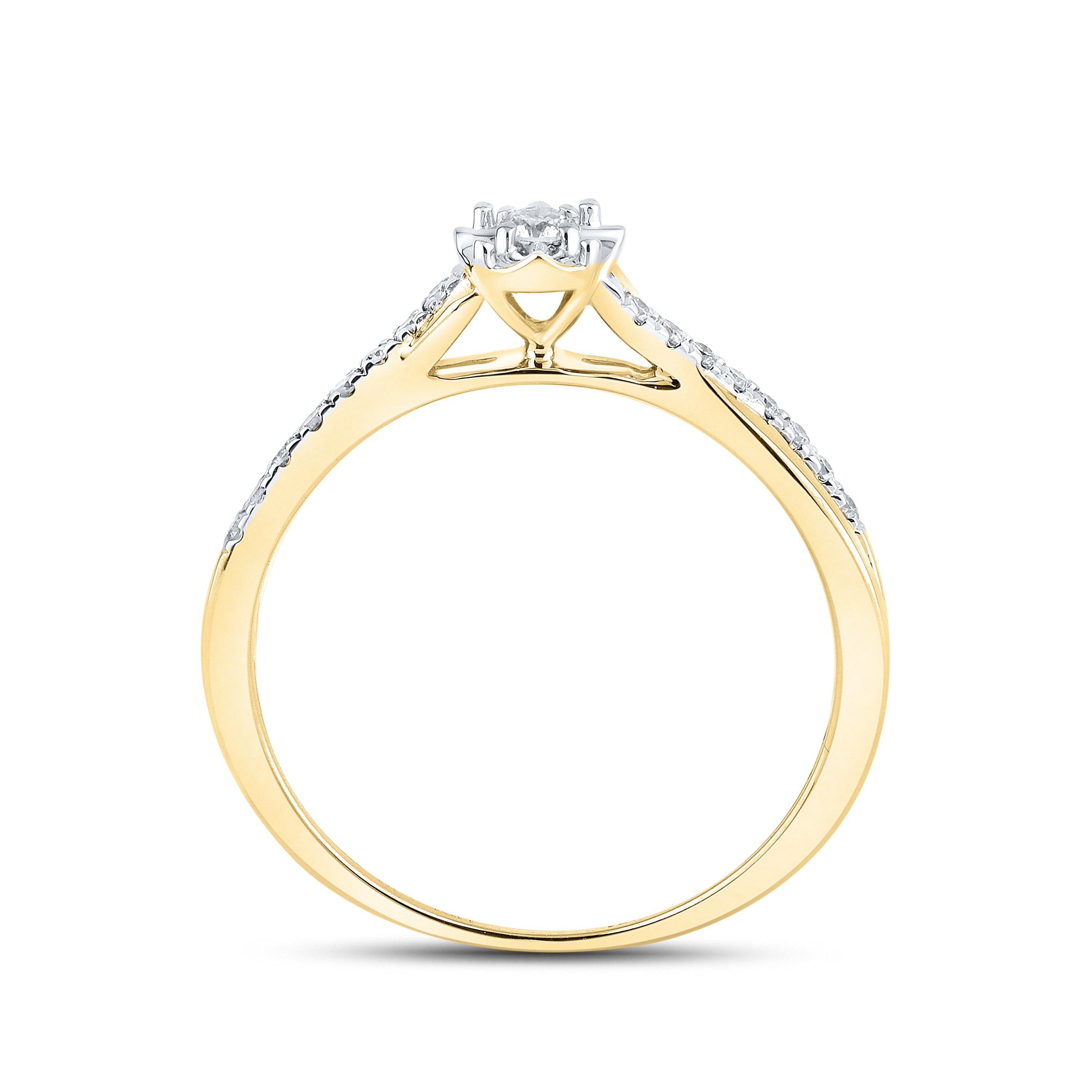 10kt Yellow gold 0.17 CTW Fashion Diamond ring