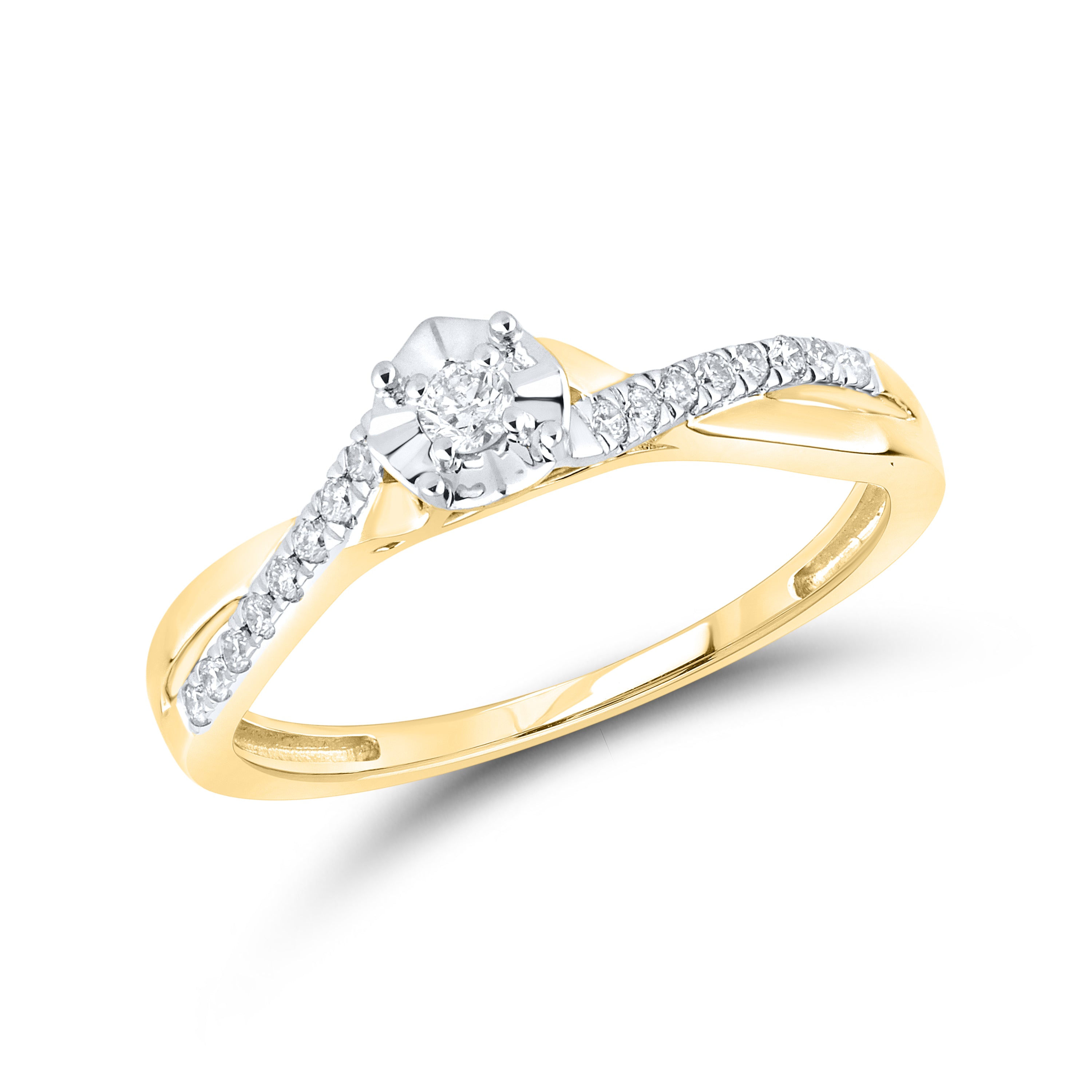 10kt Yellow gold 0.17 CTW Fashion Diamond ring