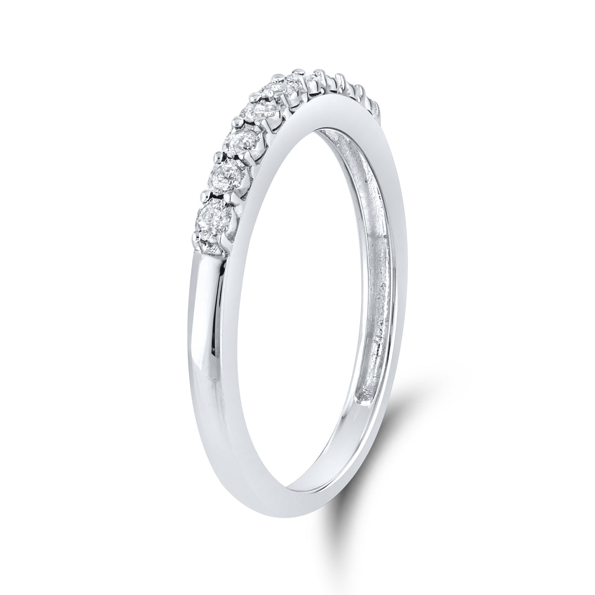 10kt White Gold 0.13 ctw Diamond Ladies band