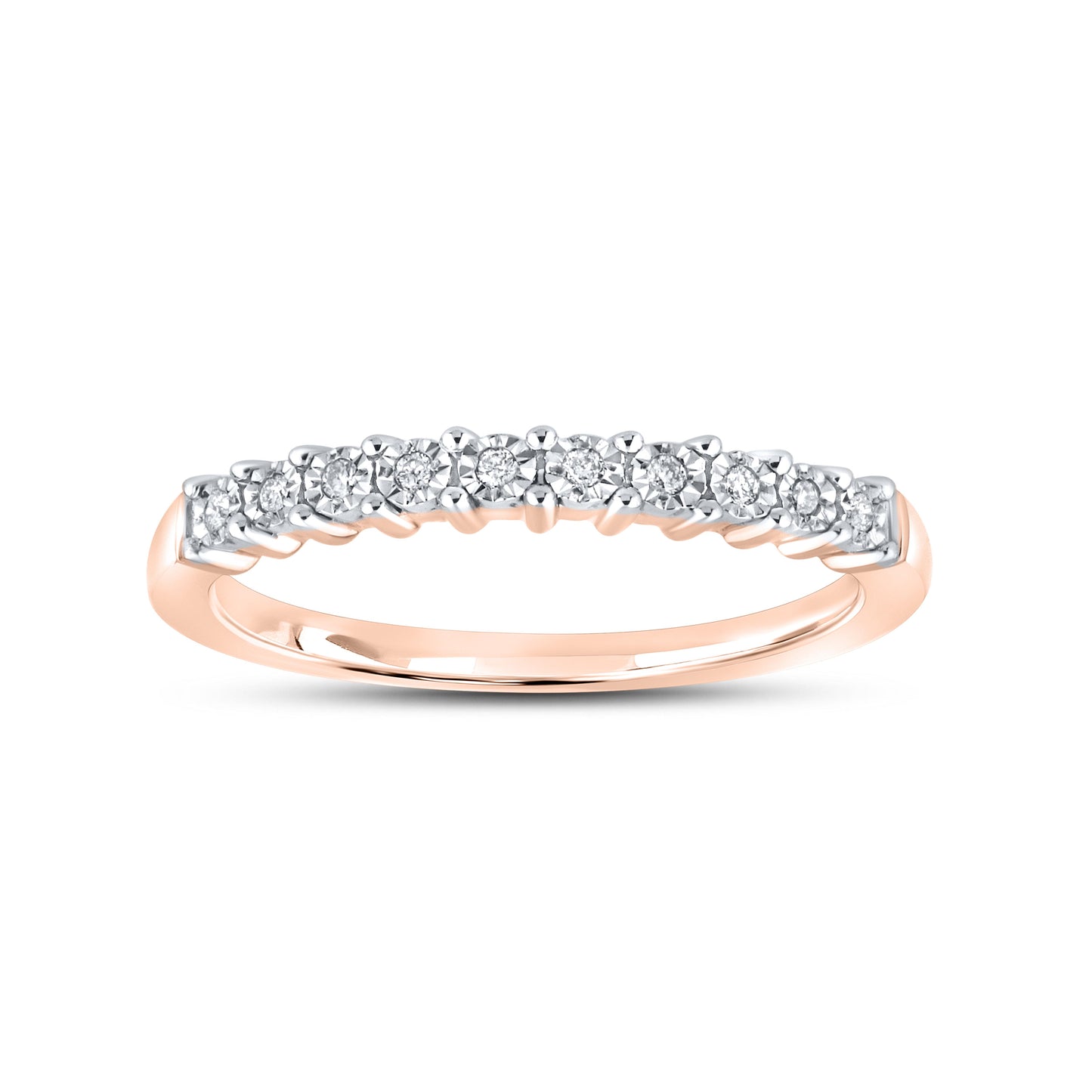 10kt Rose gold 0.05 CTW Ladies Diamond Band