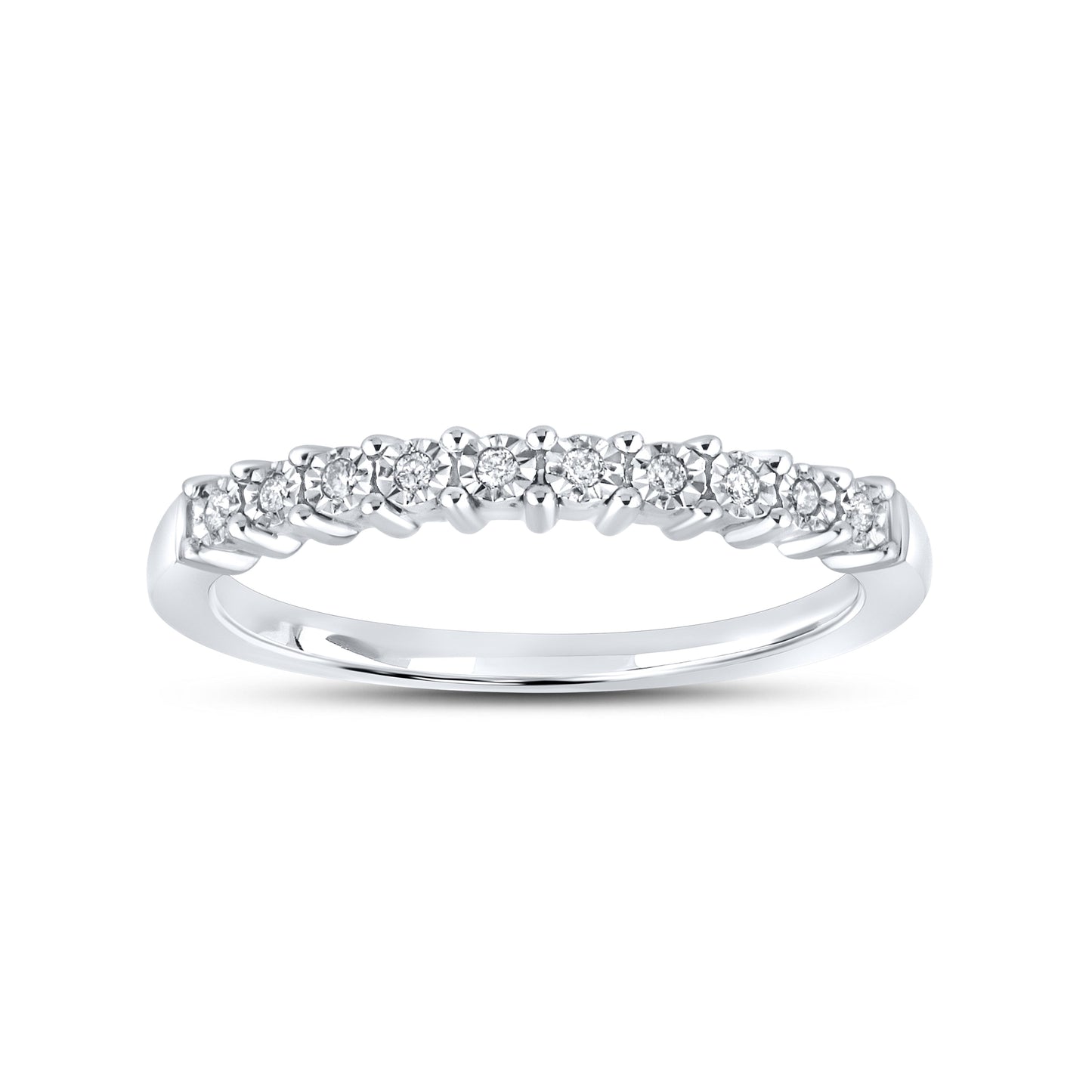 10kt white gold 0.05 CTW Ladies Diamond Band