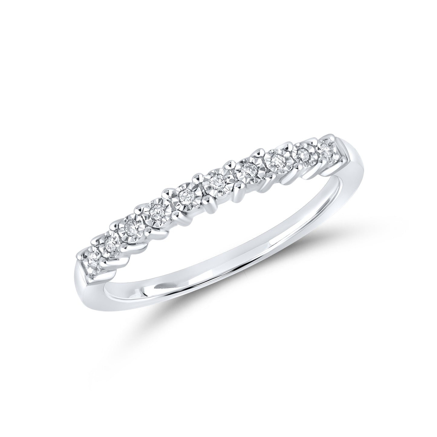 10kt white gold 0.05 CTW Ladies Diamond Band