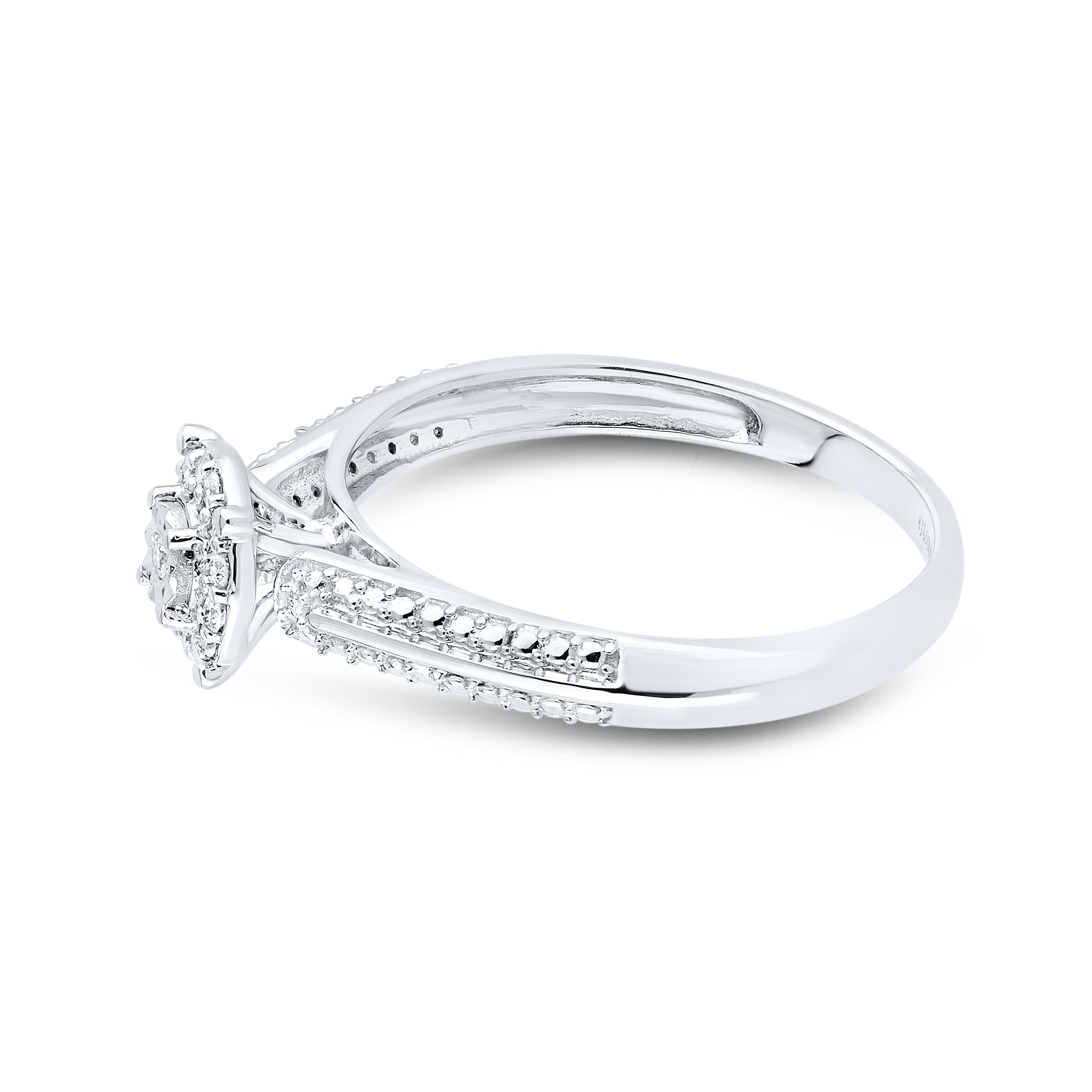 10kt White gold 0.11 CTW Fashion Diamond ring
