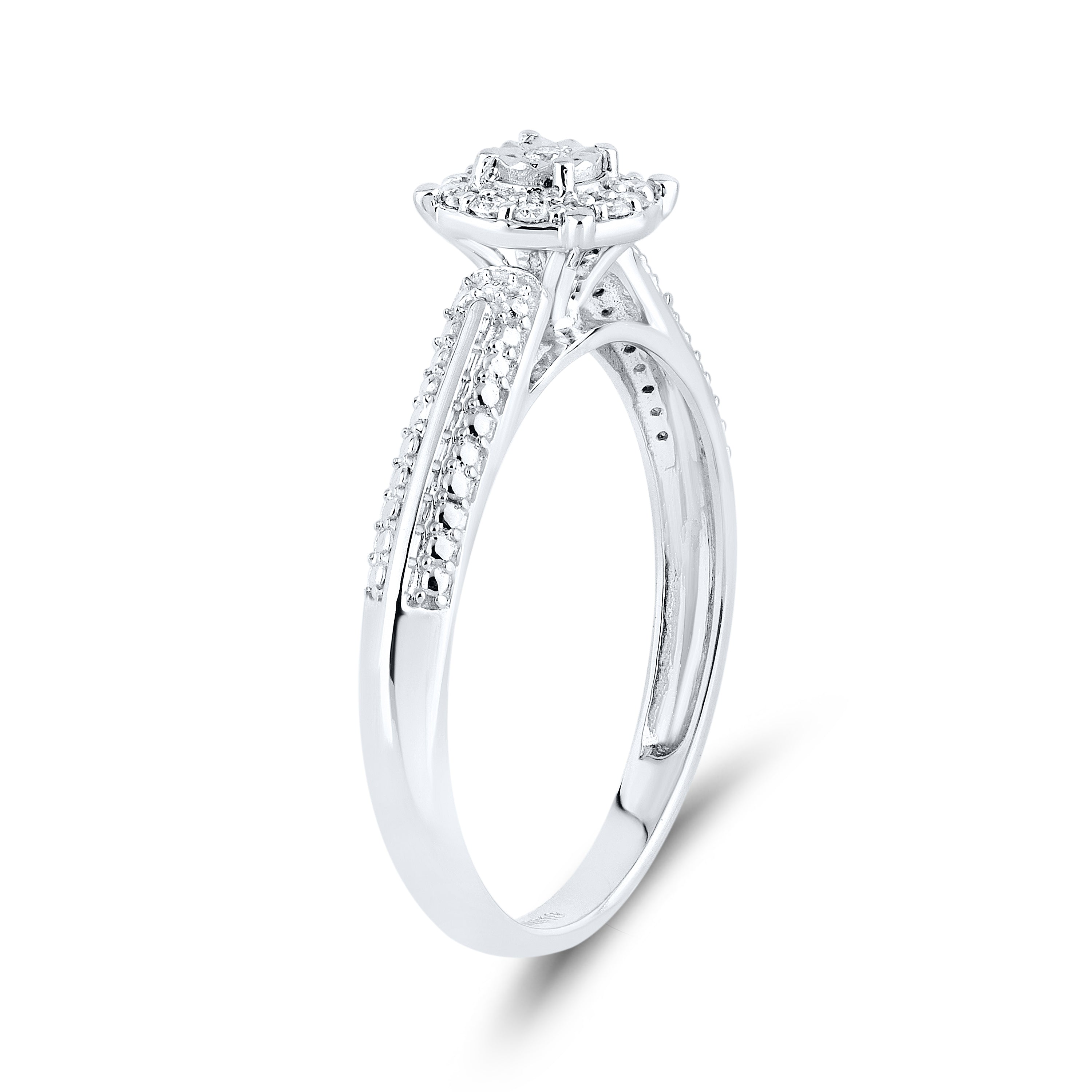 10kt White gold 0.11 CTW Fashion Diamond ring