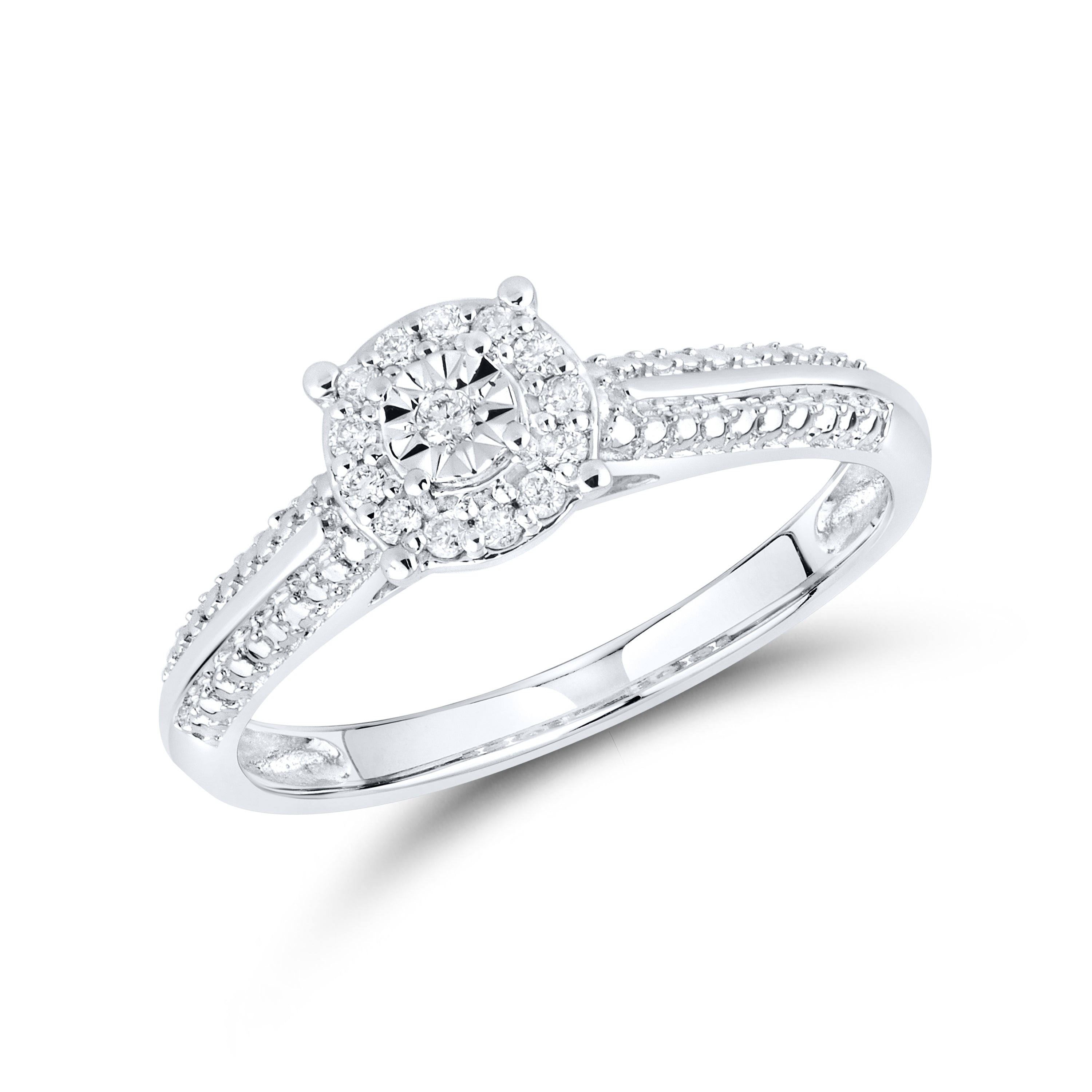 10kt White gold 0.11 CTW Fashion Diamond ring