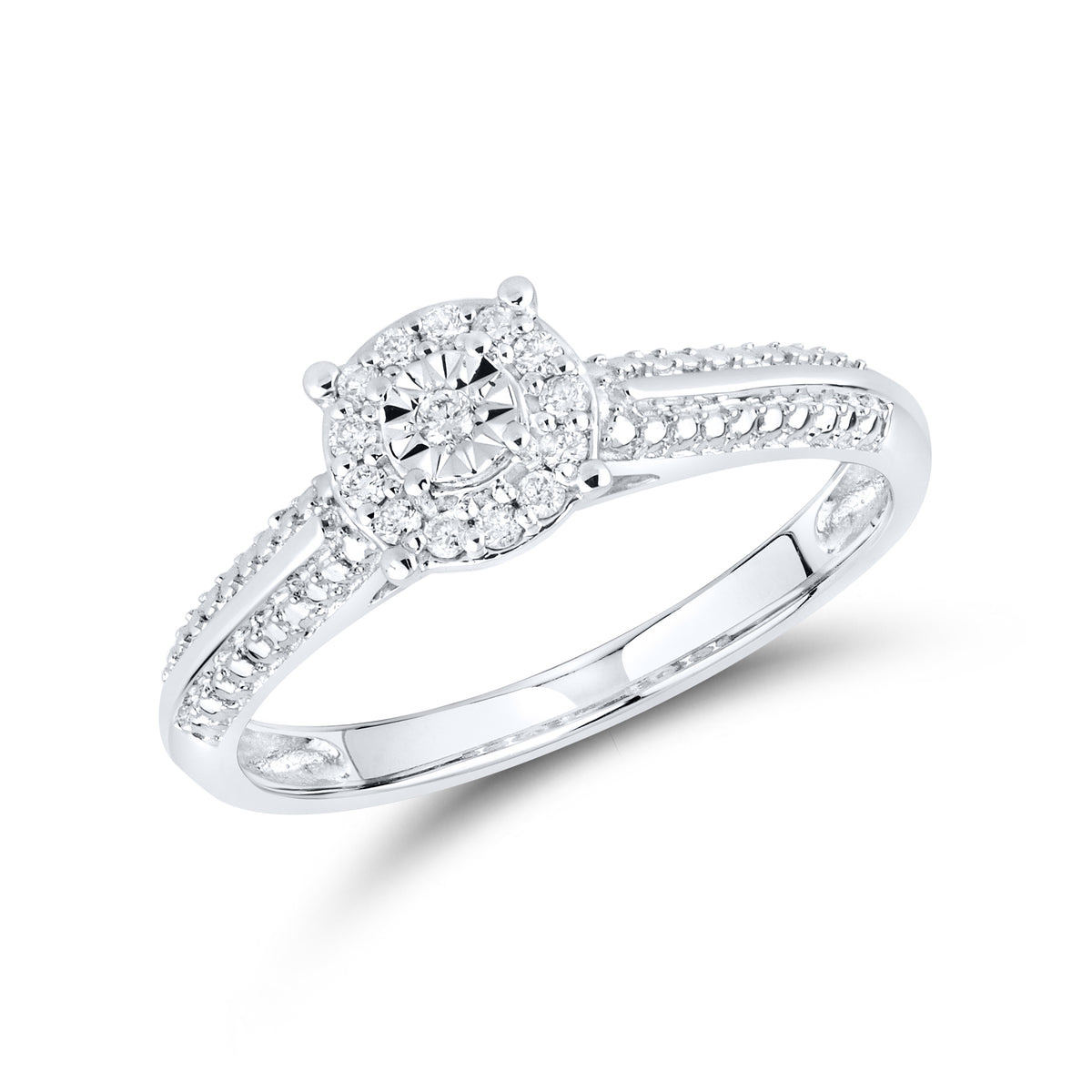 10kt White gold 0.11 CTW Fashion Diamond ring