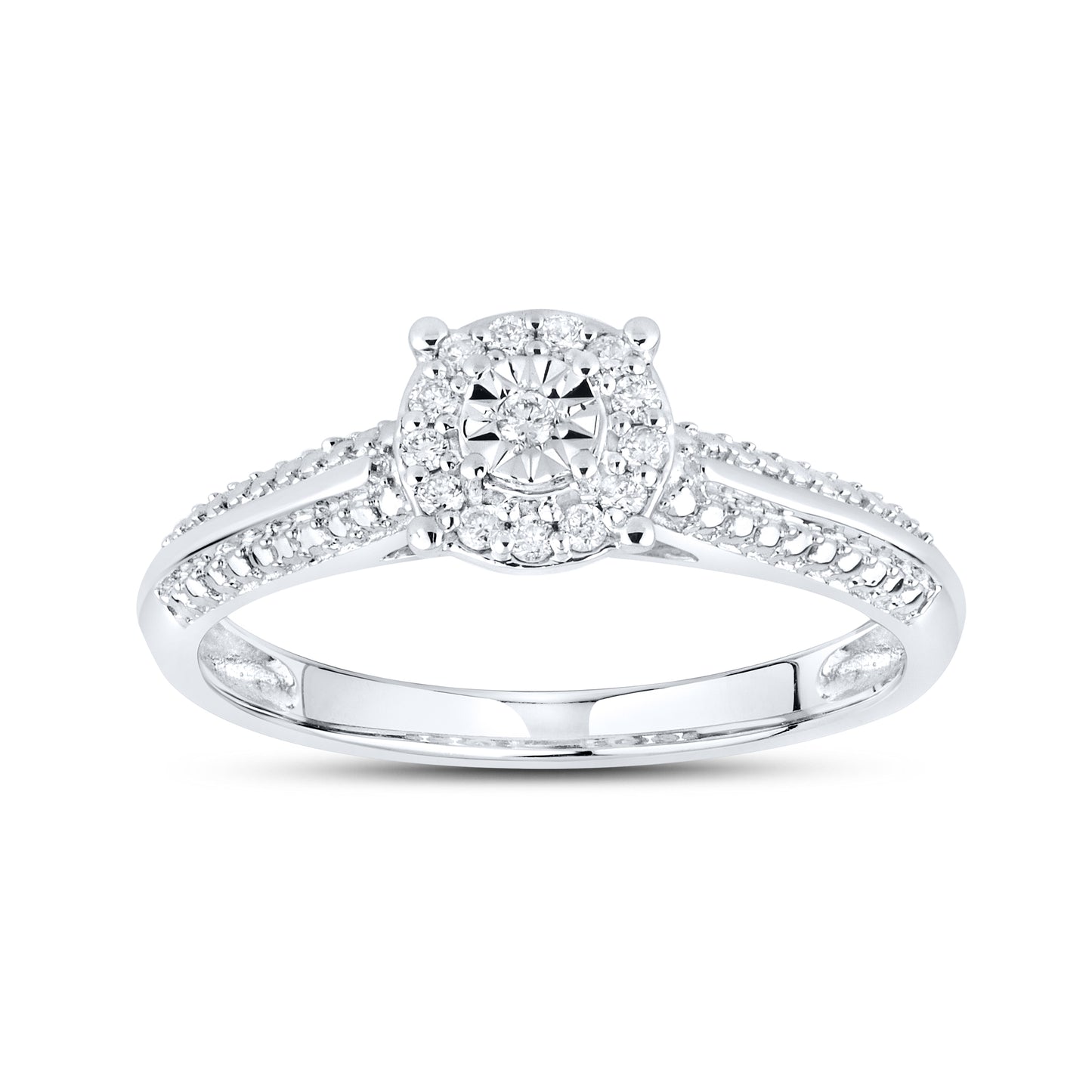 10kt White gold 0.11 CTW Fashion Diamond ring